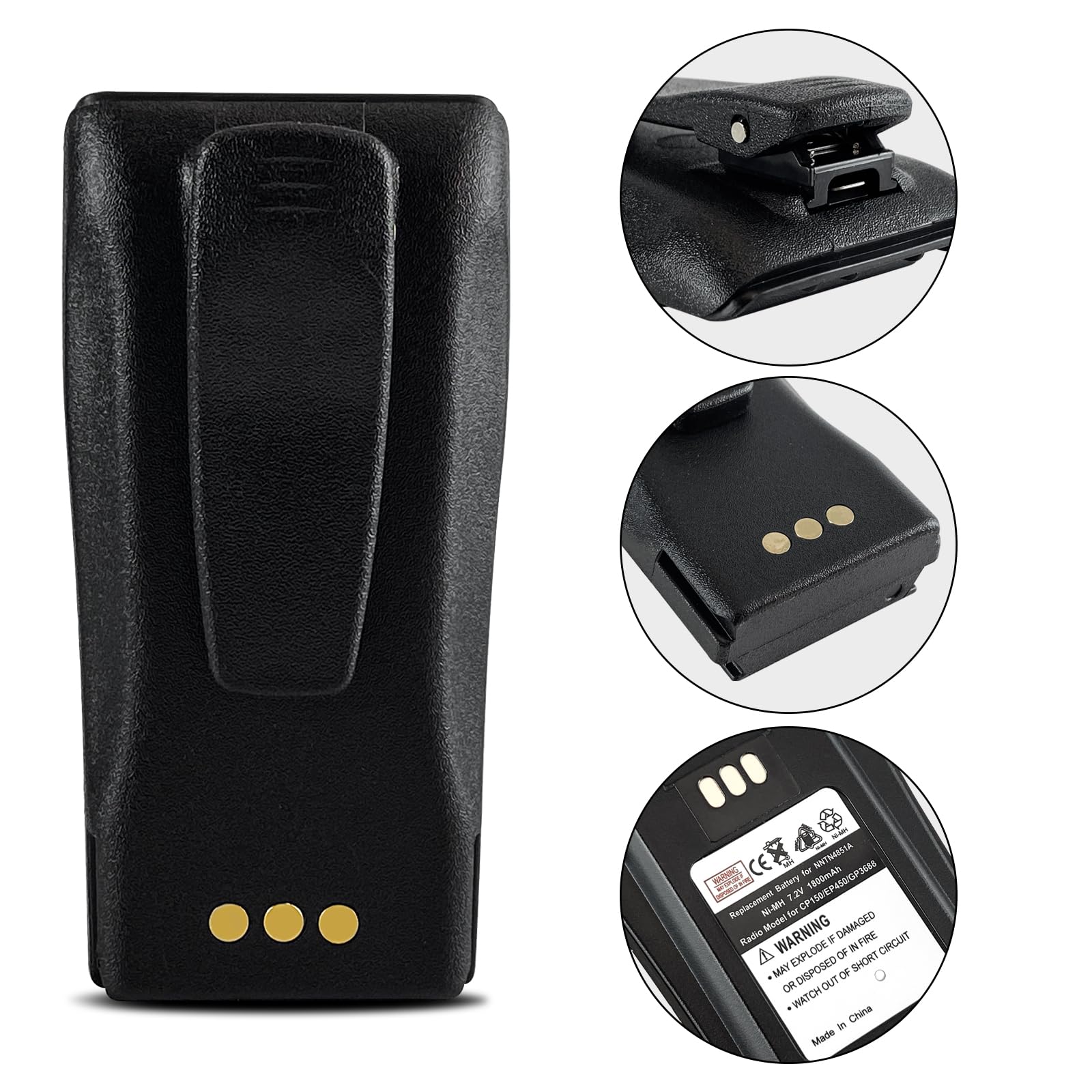 Jintion Nntn4851 1800Mah Ni Mh Battery Compatible For Motorola Cp200 Cp200D Pr400 Ep450 Ep450S Dep450 Cp140 Cp160 Cp180 Cp250 Gp