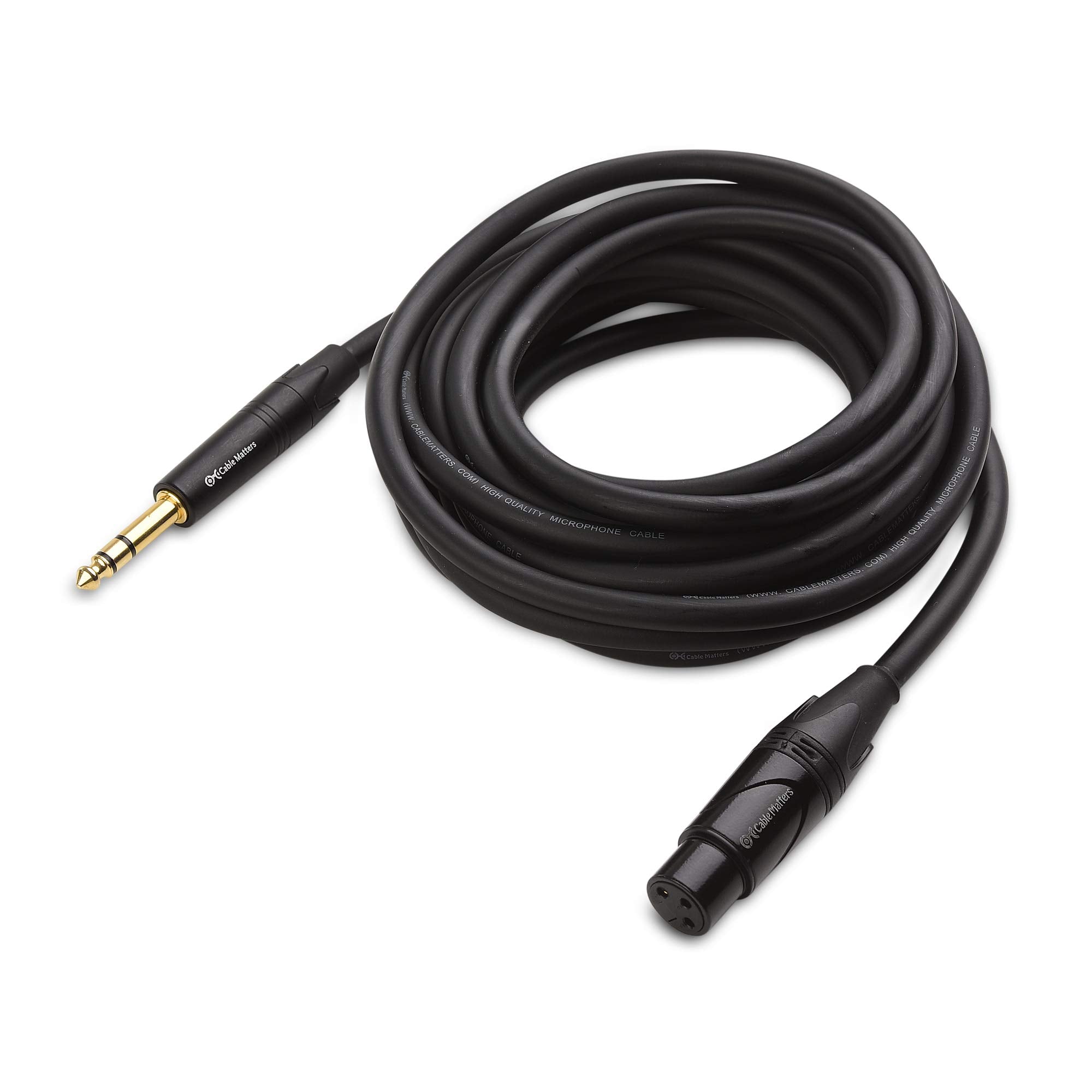 Cable Matters 6.35mm (1/4 Inch) TRS to XLR Cable 15 ft Male to Female (XLR to TRS Cable, XLR to 1/4 Cable, 1/4 to XLR Cable)