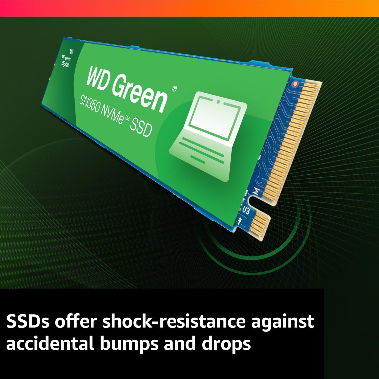 Western Digital 500Gb Wd Green Sn350 Nvme Internal Ssd Solid State Drive   Gen3 Pcie, M.2 2280, Up To 2,400 Mb/S   Wds500G2G0C