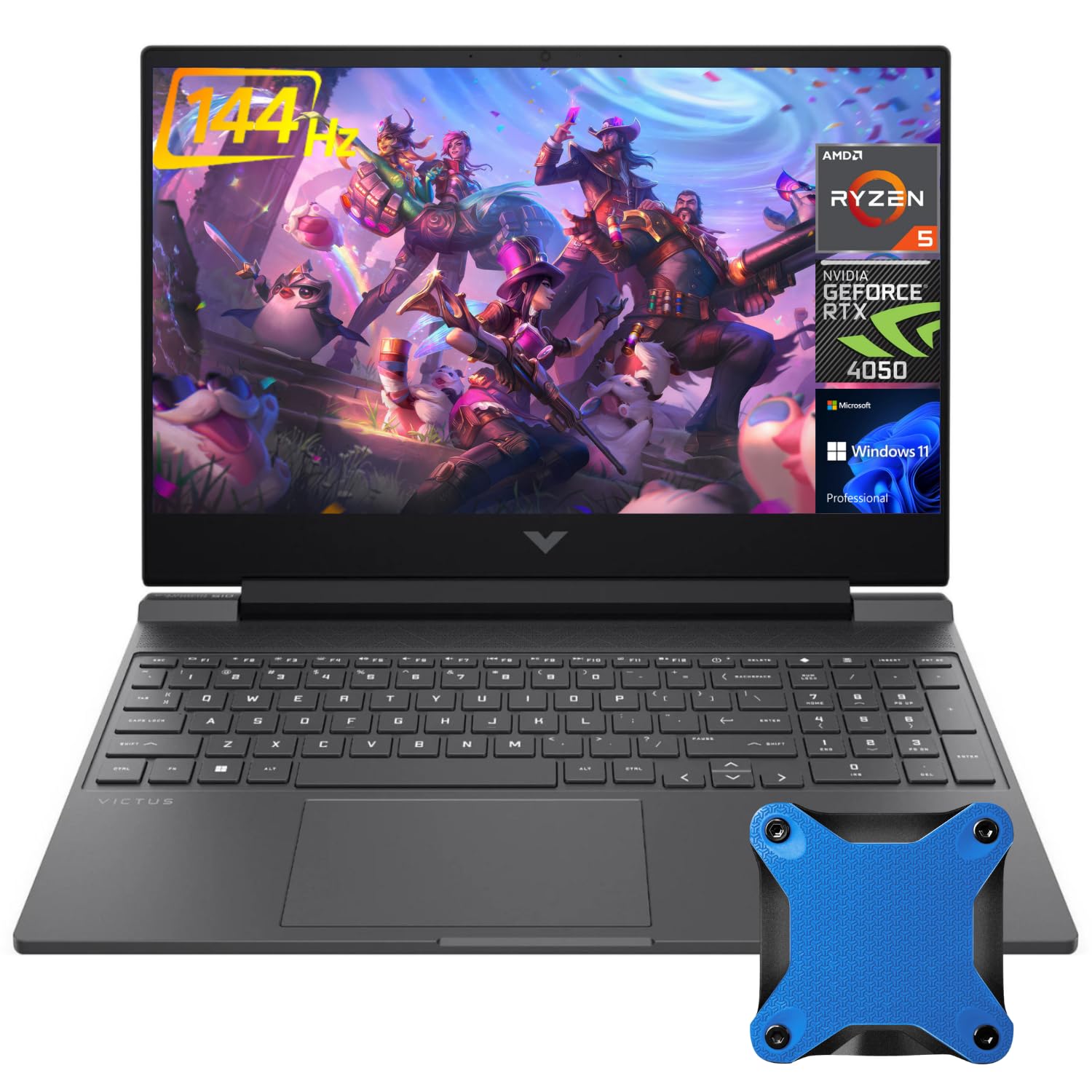 HP Victus 15.6 Ryzen 5 RTX 4050 Premium Gaming Laptop, 15.6 FHD 144Hz, AMD Ryzen 5 8645HS (Beats Intel i7-1355U), NVIDIA GeForce