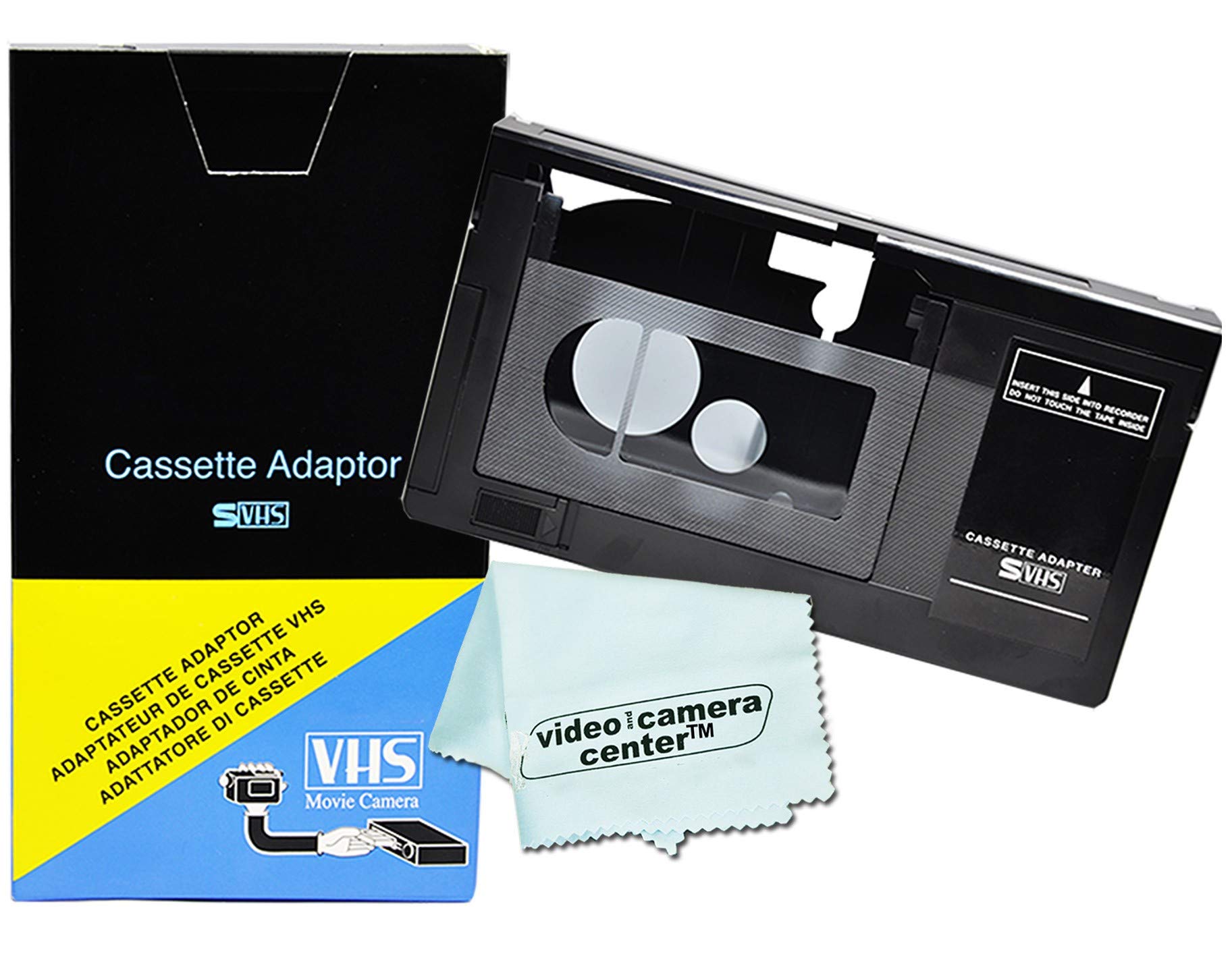 Motorized Vhs C Cassette Adapter For Jvc C P7U Cp6Bku C P6U,Panasonic Pv P1,Rca Vca115 + 1 Mns Micro Fiber Cloth