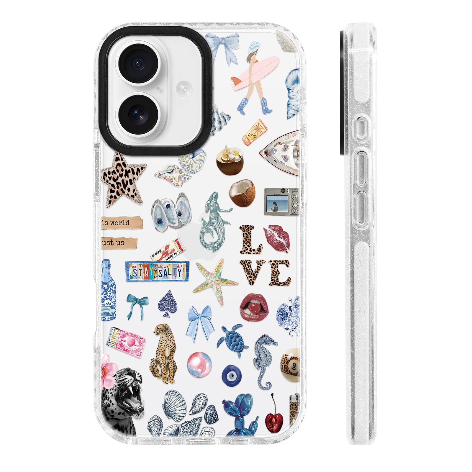 ChiCs-Flaura for iPhone 16 Plus Case [Military-Grade Drop Protection/Stylish Soft TPU Protective/Camera Protection/for Women & G