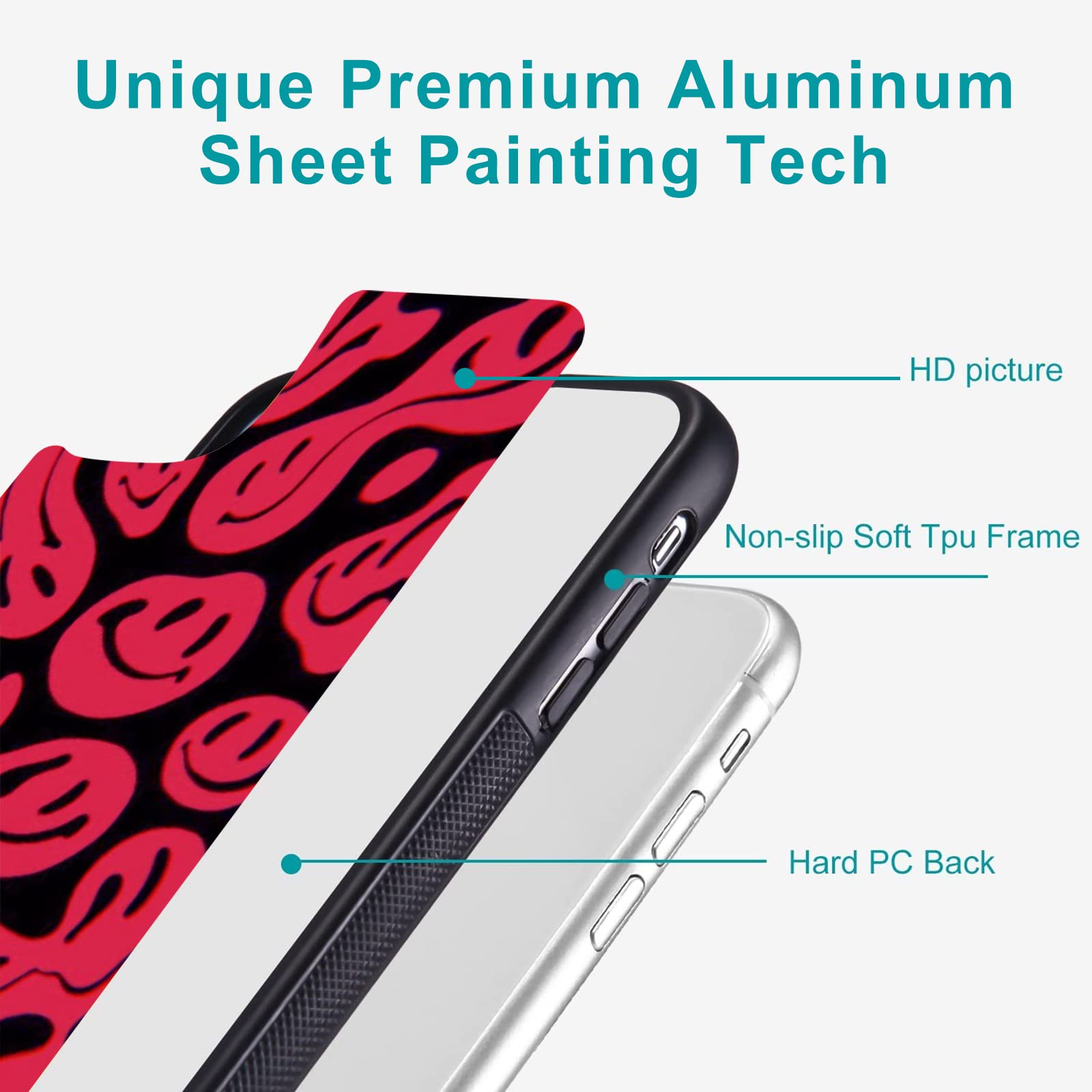 Unnkine Cute Face Case For Iphone X/Xs Girls Women Lovely Face Hippie Indie Design Soft Tpu Hard Back Shockproof Anti Scratch Pr