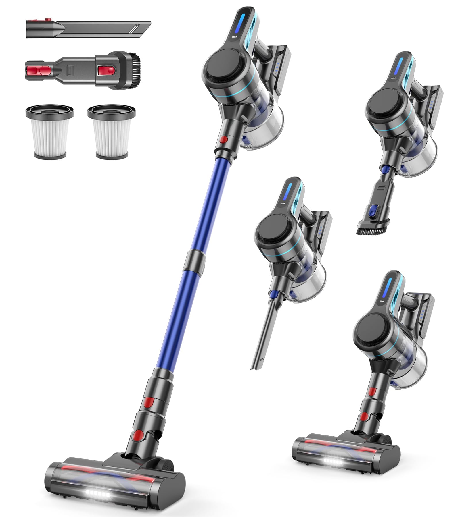 NADALY Cordless Vacuum Cleaner for Home, 8-in-1 Powerful Stick Vacuum Cordless with 45Mins Runtime, Anti-Tangle, Lightweight, 1.