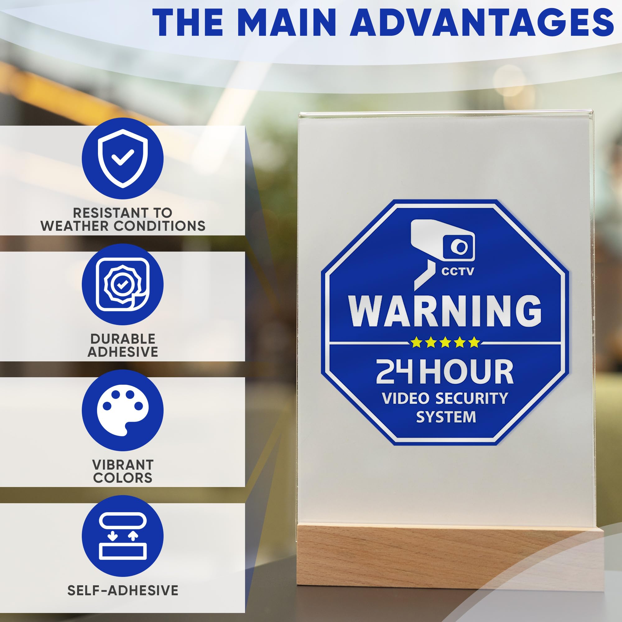 Cctv Outdoor Video Camera Security Stickers   6Pcs Cctv Camera Video Security Camera In Use Sign Outdoor Video Surveillance Viny