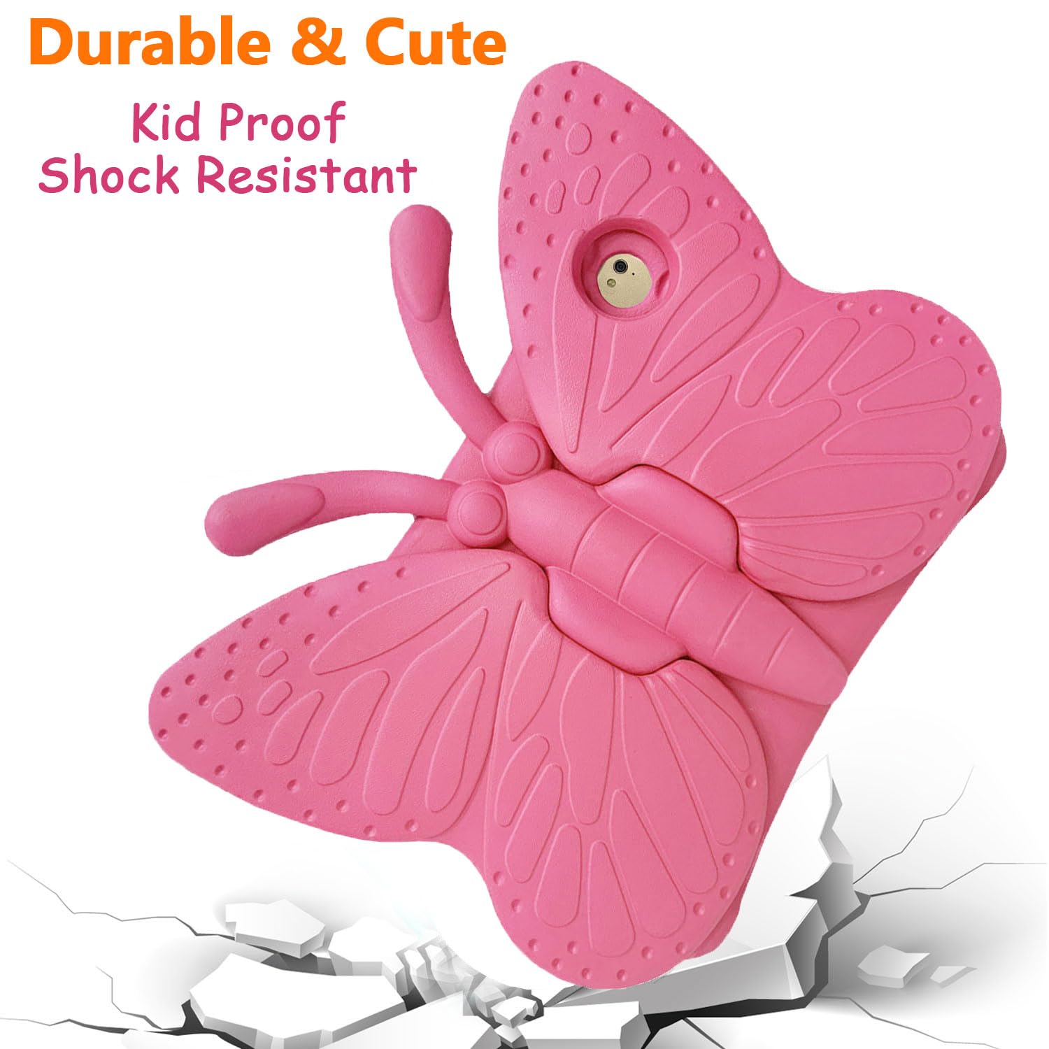 Tading Kids Ipad 6Th Generation / 5Th Generation Case For Kids,Cute Butterfly Shockproof Eva Foam Super Protection Stand Cover F