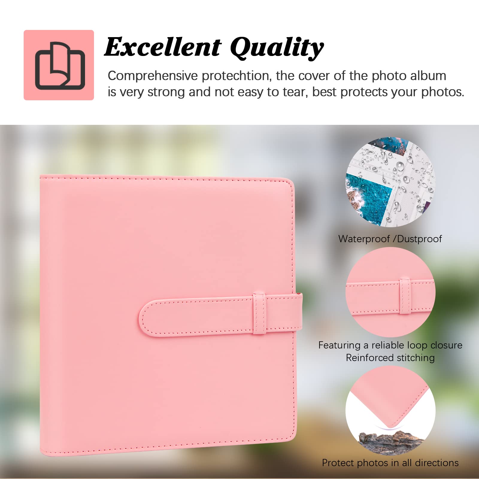 256 Photos Album For Fujifilm Instax Mini Camera/Polaroid 2�X3� Pictures, 2X3 Photo Album Book For Fujifilm Instax Mini 11 12 Evo 9 90 70 40 8 Instant Camera & Instax Mini Instant Film (Pink)