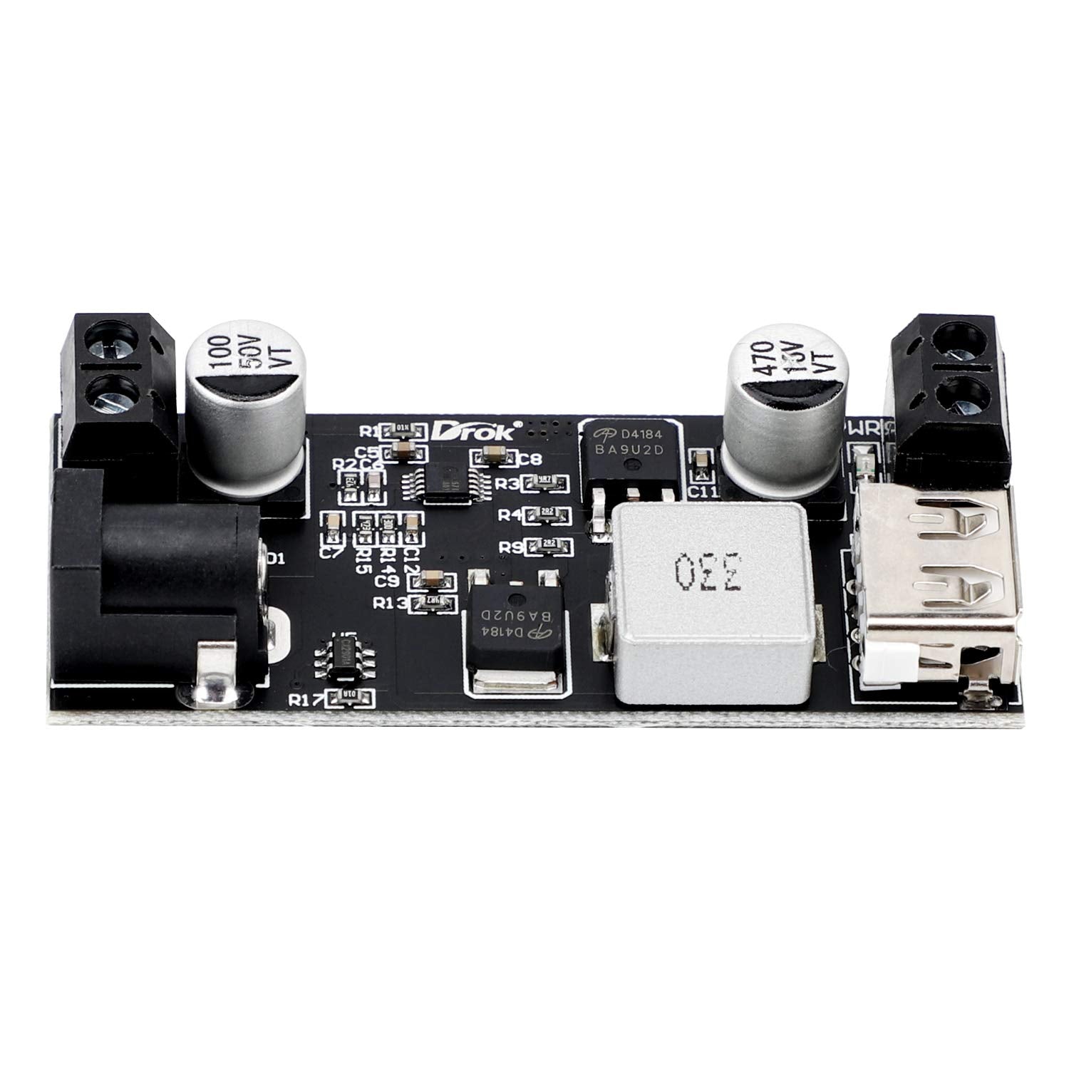 Drok Buck Converter 12V To 5V, 5A Usb Voltage Regulator Dc 9V 36V Step Down To Dc 5V 5.3V 5.2V 3.5 6A Volt Transformer Power Sup