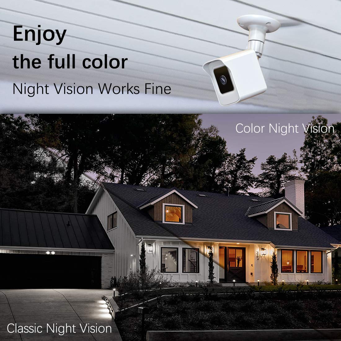 Pef Mount For All New Cam V3 And V4, Weatherproof Protective Cover And 360 Degree Adjustable Wall Mount Solid Housing For Cam V3 And V4 Outdoor Indoor Smart Home Camera System (White, 3 Pack)