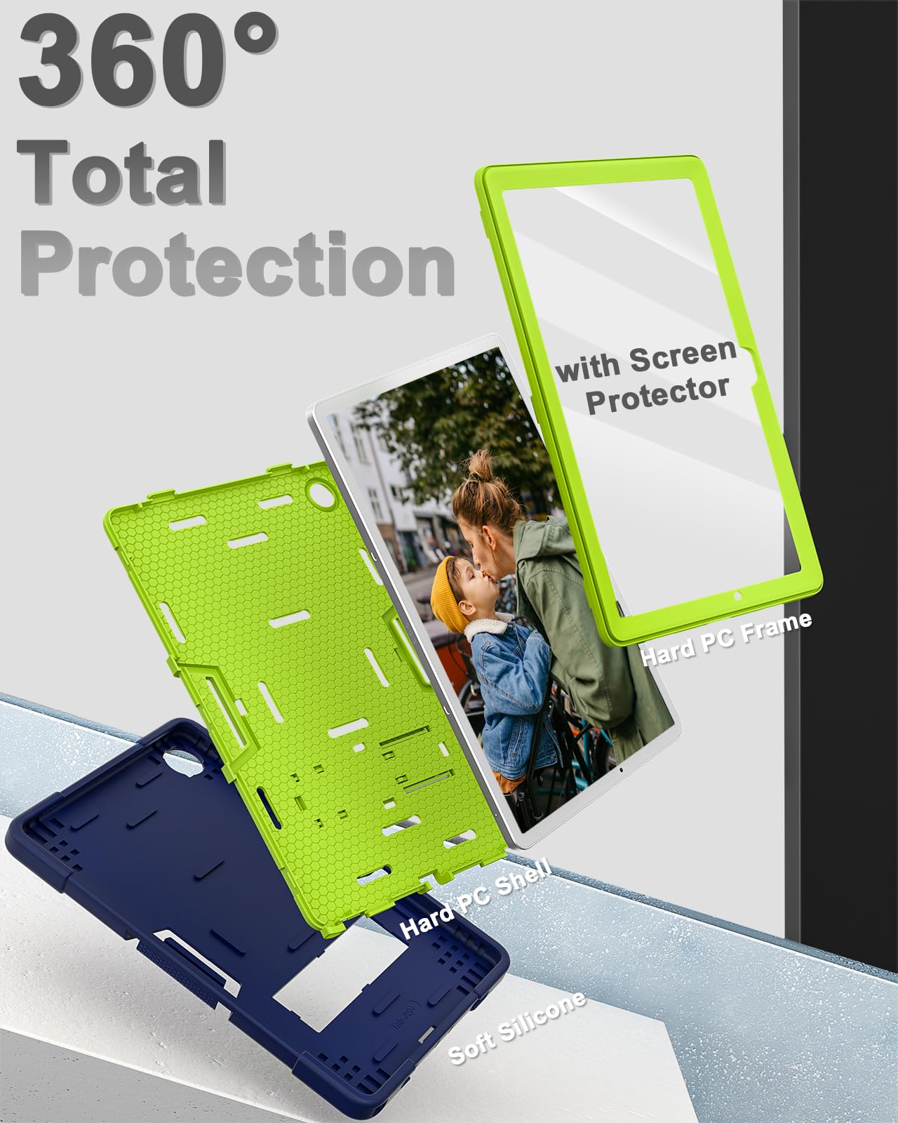 Wesorol Galaxy Tab A9 Plus Case,Samsung Galaxy Tab A9+ Case With Built In Screen Protector Kickstand Samsung Tablet A9 Plus Case