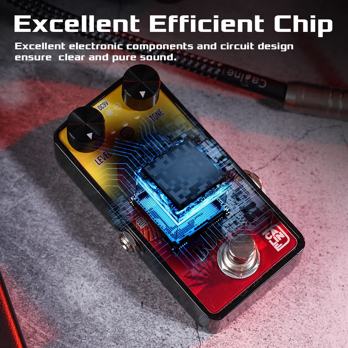 Caline Mini Guitar Boost Pedal G Series G011 Clean Booster Pedal For Electric Guitar, True Bypass