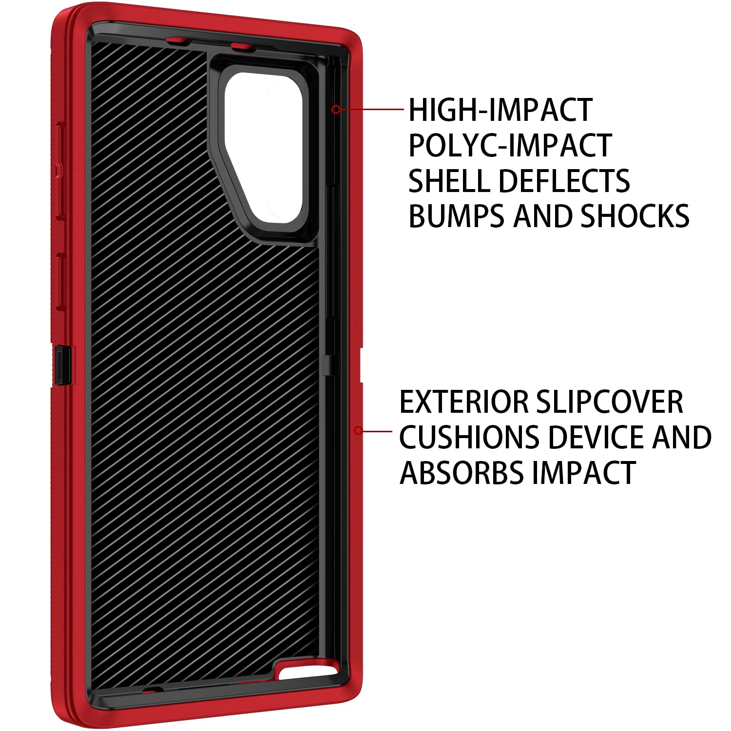 Mieziba For Galaxy Note 10 Plus Case,Shockproof Dropproof Dustproof,3-Layer Full Body Protection Heavy Duty Hard Cover Case For