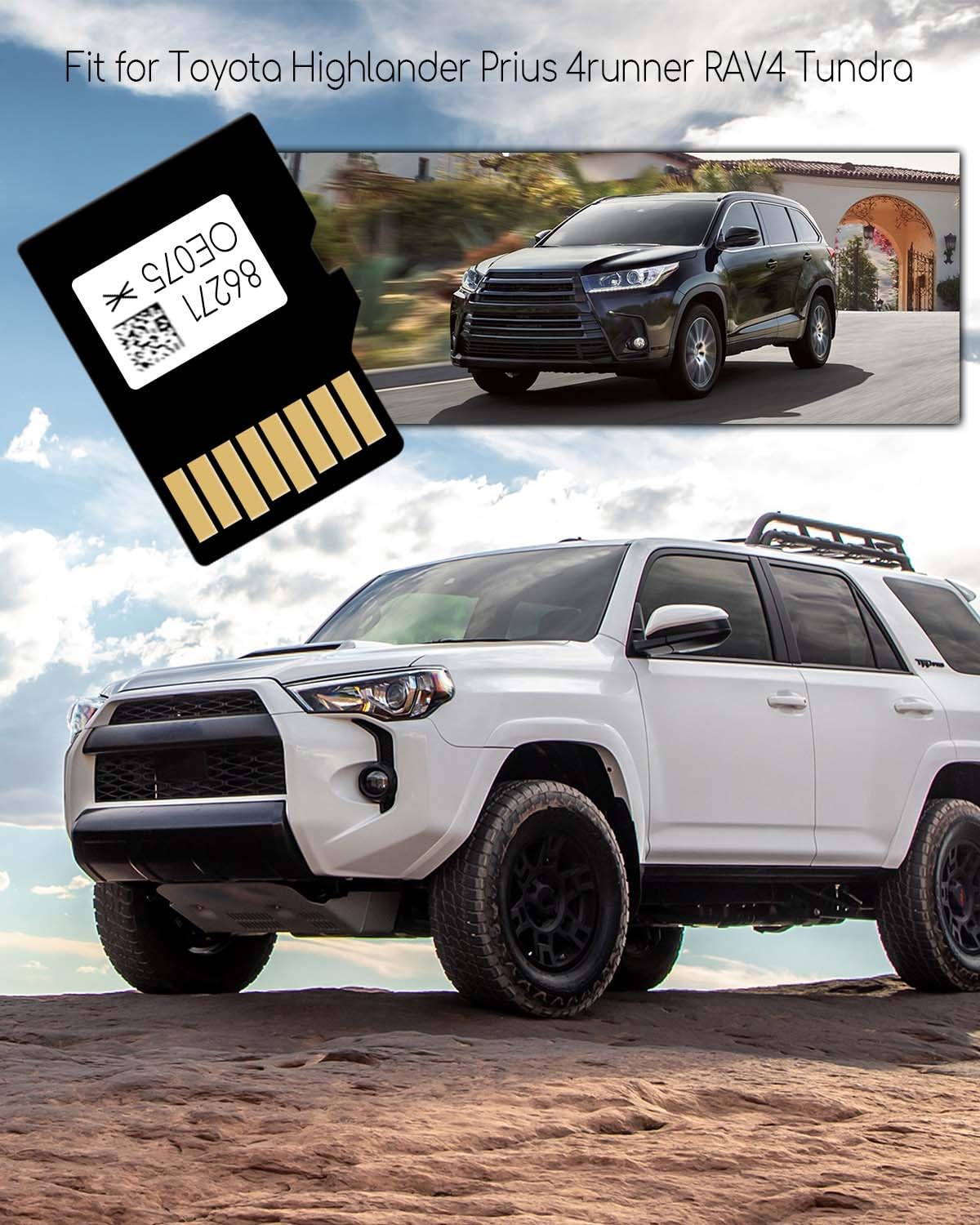 2023 Latest Maps Navigation Gps Sd Card Replace 86271 0E075 Fit For Toyota 4 Runner Prius Camry Corolla Sienna Tacoma Tundra, Up