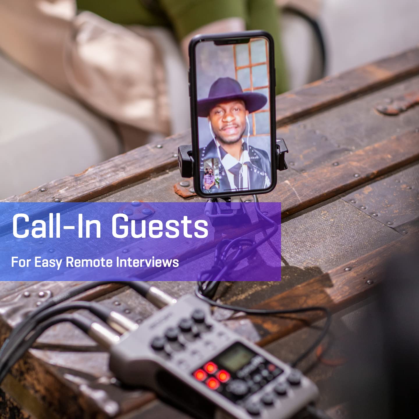 Zoom Podtrak P4 Podcast Recorder, Battery Powered, 4 Microphone Inputs, 4 Headphone Outputs, Phone And Usb Input For Remote Inte