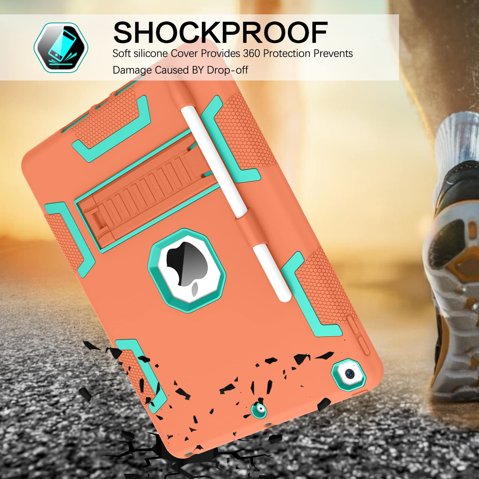 Veningo Ipad 9Th Generation Case, Ipad 8Th Gen Case,Ipad 7Th Gen Case, Ipad 10.2 2021/2020/2019 Case, 3 In 1 Heavy Duty Rugged S