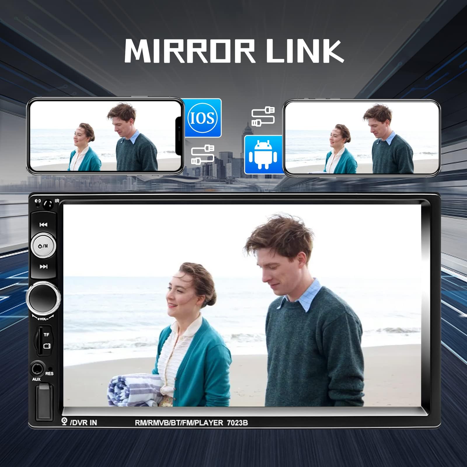 Camecho Car Stereo 2 Din Car Radio 7' Mp5 Player With Hd Touch Screen Digital Display Bluetooth Multimedia Support Usb Sd Fm Aux In Double Din Autoradio Mobile Phone Mirror Link With Backup Camera