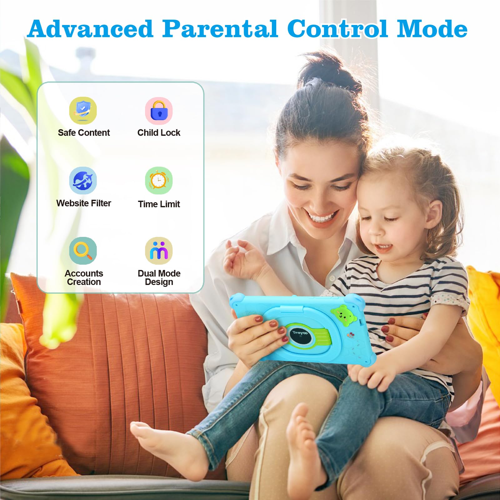 Kids Tablet, 7 Inch Toddler Tablet For Kids, 32Gb Toddler Tablet, Tablets For Kids With Case Included, Parental Control, Dual Ca