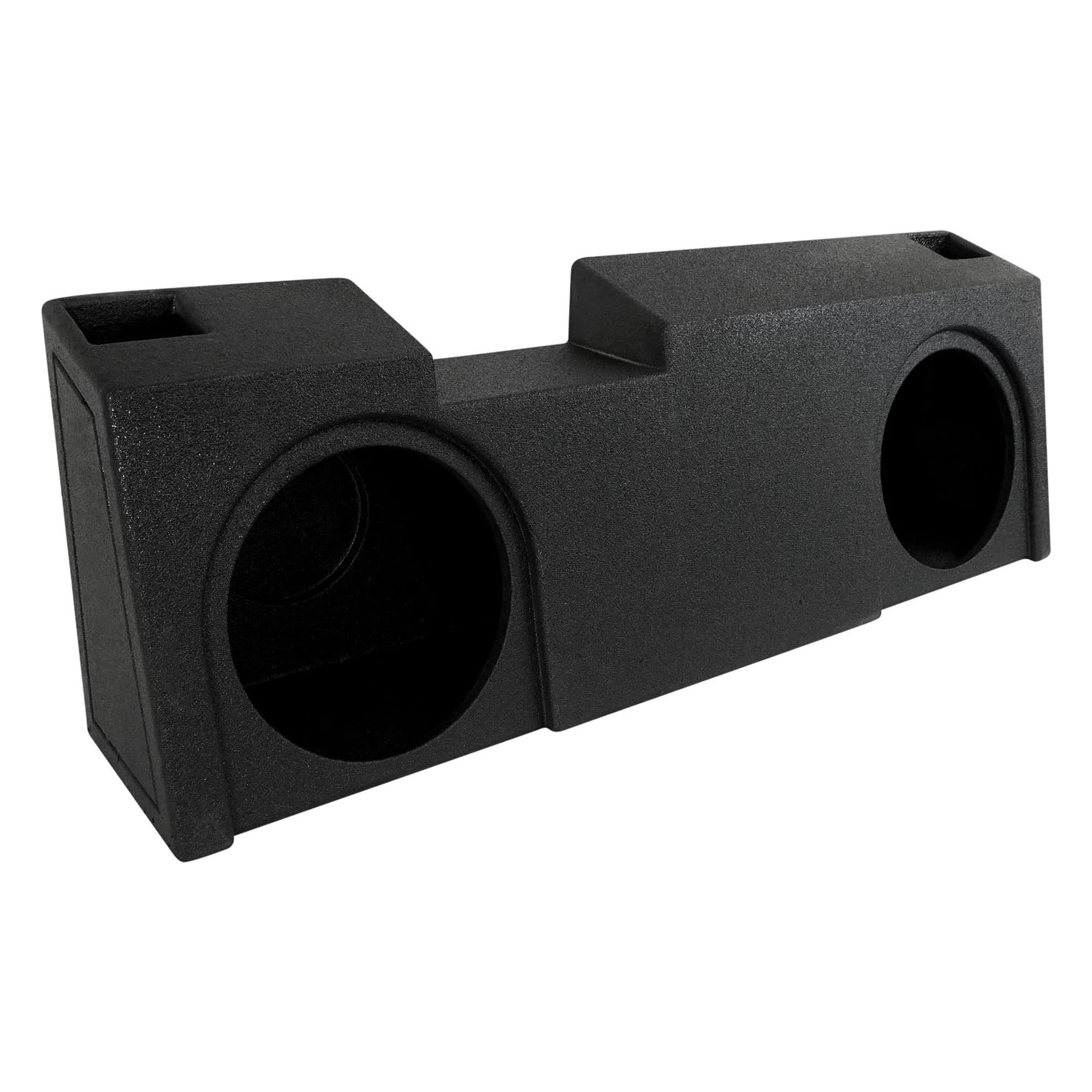 Q Power Underseat Upfire Dual 12 Inch Ported Subwoofer Box QBGMC19212 Wood Black for 2019-2022 GMC/Chevy Crew/Double Cab