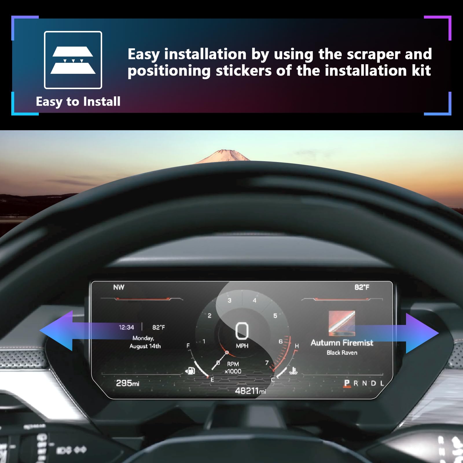 Sxcy For 2024 Gmc Acadia Accessories 2024 Acadia (Elevation/At4/Denali) Instrument Touch Radio Display Screen Protector 11 Inch[2Pcs Nano]