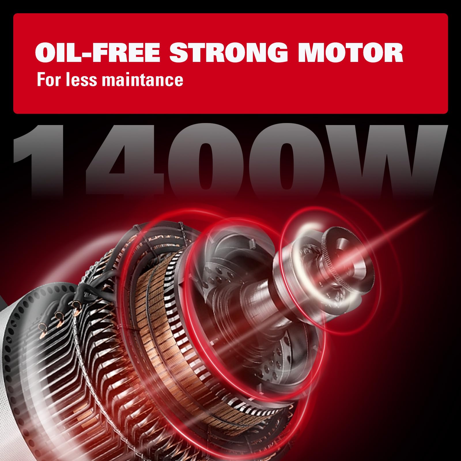 Ecomax Air Compressor 6 Gallon 175 Psi Pancake Portable Oil Free Tank With 10 Pcs Accessories Kit