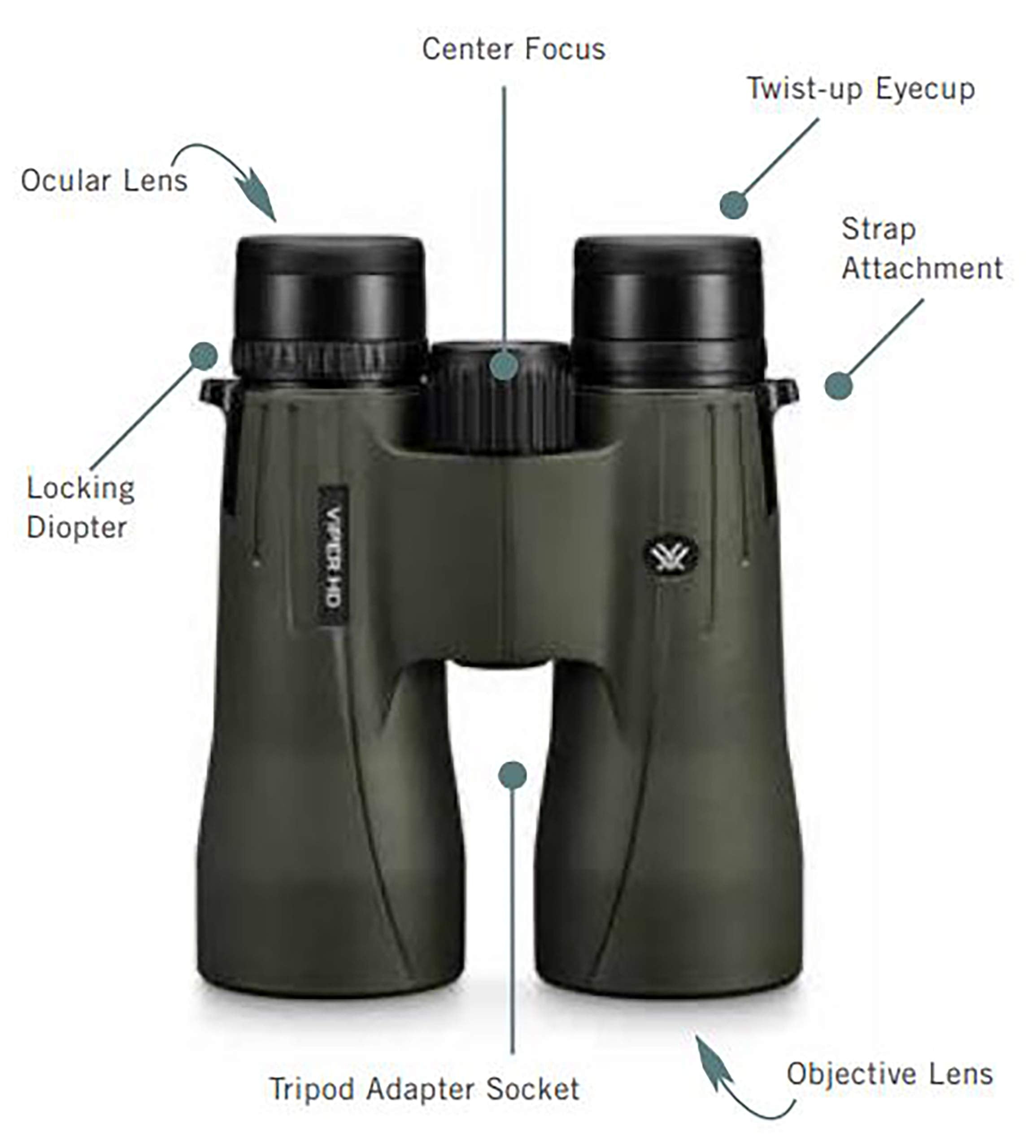 Vortex Optics Viper Hd Roof Prism Binoculars 12X50
