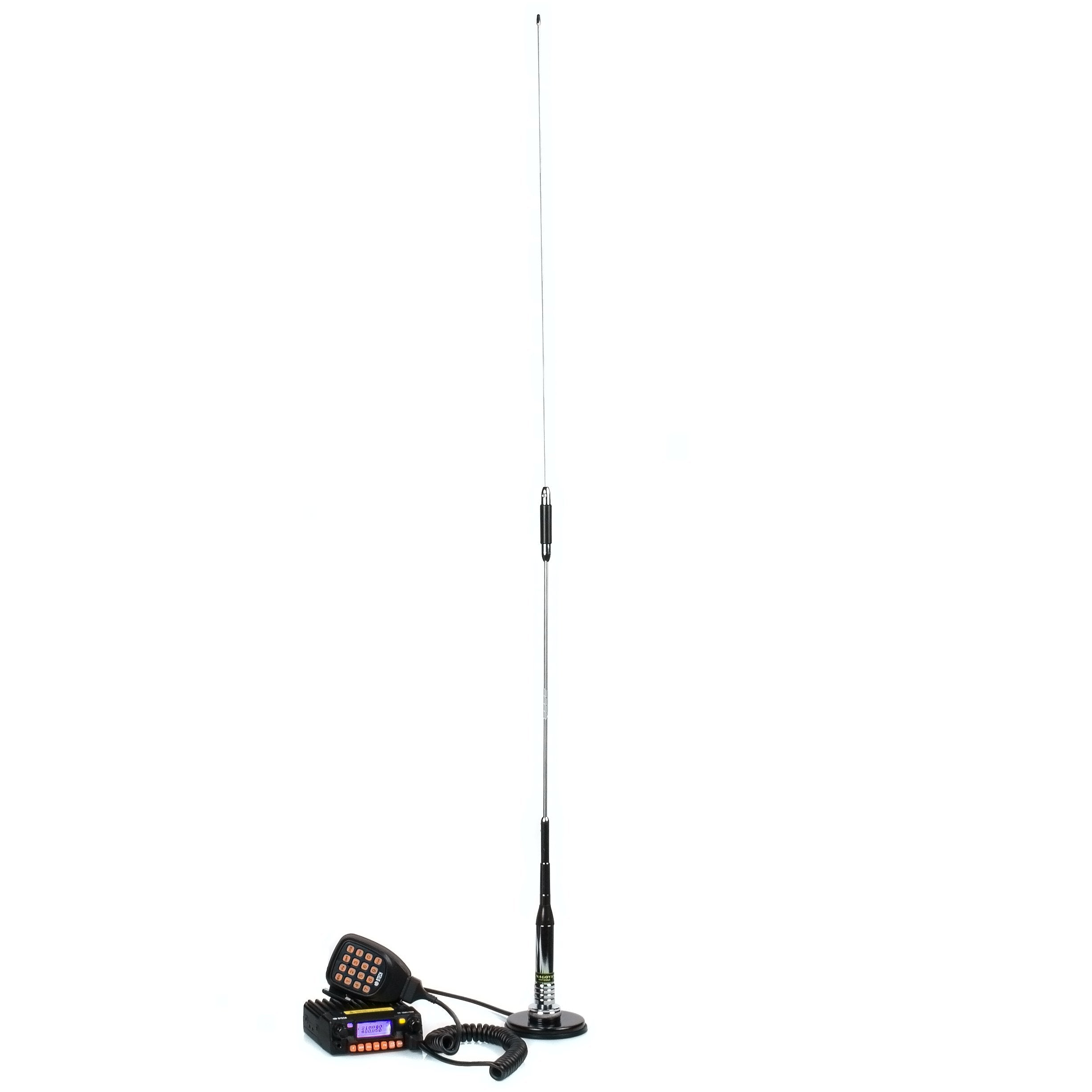 Authentic Genuine Nagoya Tb 320A Fold Over 39 Inch Pl 259 Mount Tri Band 2M/1.25M/70Cm (144/220/440 Mhz) Antenna, Includes Nmo T