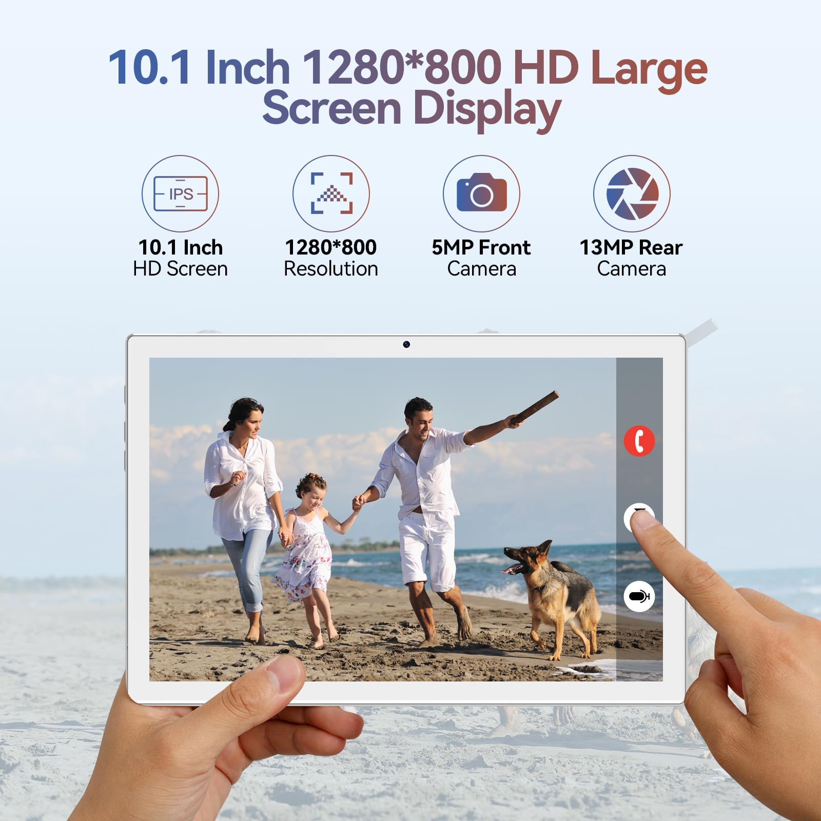 Android 14 Tablet 2024 Newest Tablets, 10 Inch Tablet (4+4)Gb Ram 64Gb Rom 1Tb Expand, 2 In 1 Tablet With Keyboard, Case, Stylus