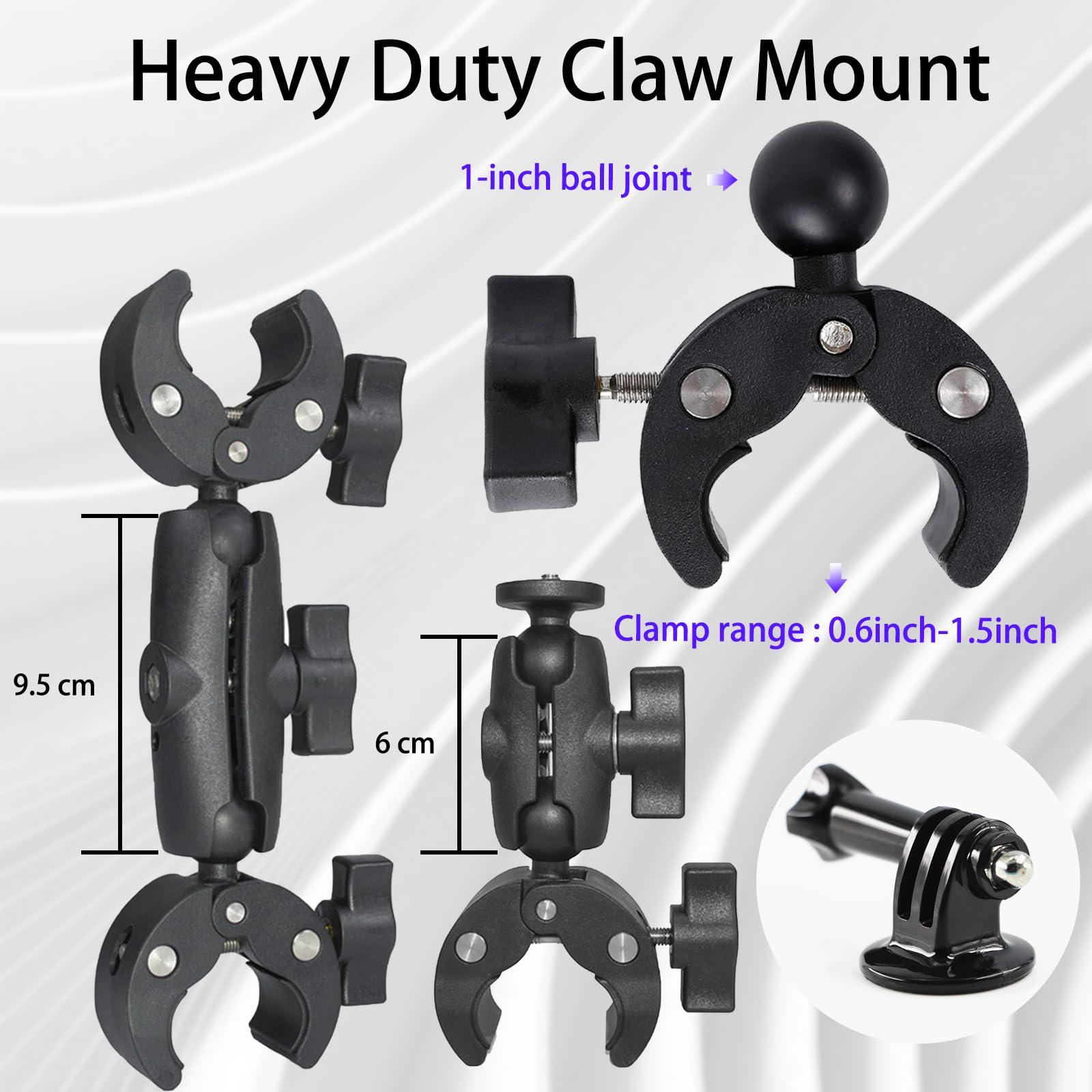 Motorcycle Bike Handlebar Clamp Mount With 47.3'' Invisible Selfie Stick Compatible For Insta360 One X4 X3 X2 X Rs R Go 2 3 Acti