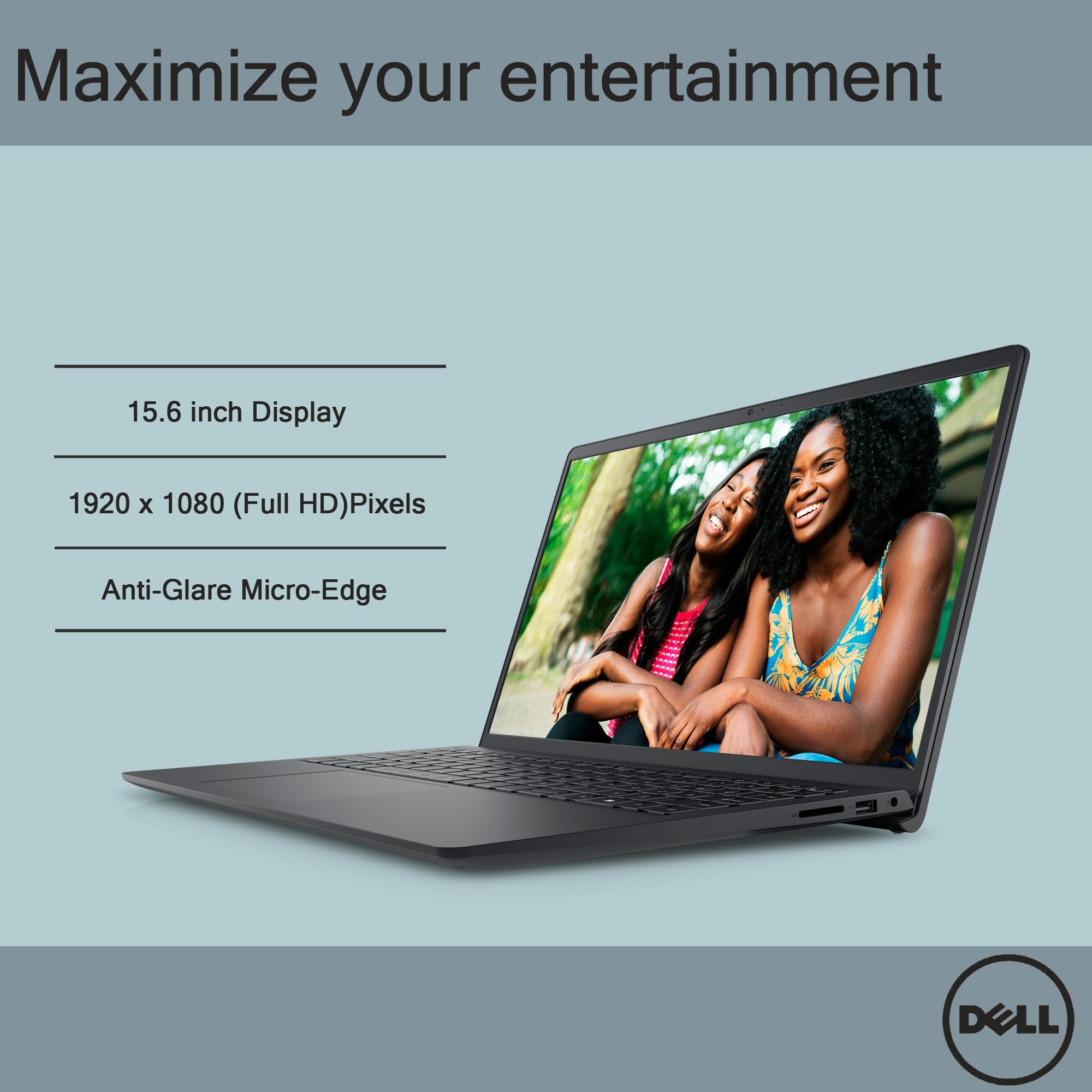 Dell Inspiron 15 3525 Laptop, 15.6 Fhd Display, 16Gb Ram,1Tb Ssd, Amd Ryzen 5 5500U Processor, Amd Radeon Graphics, Sd Card Read
