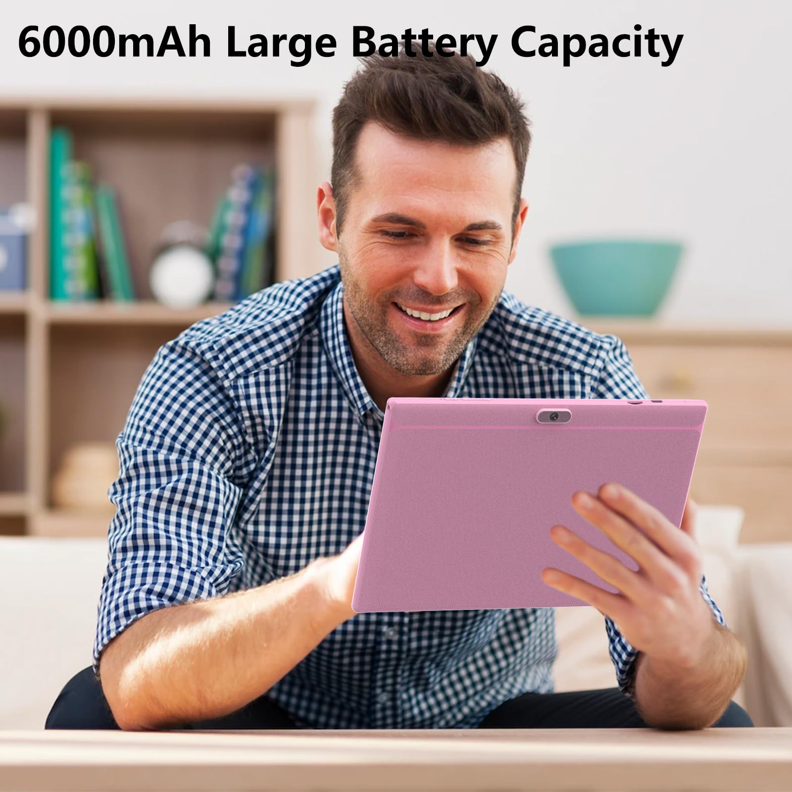 Android 12 Tablet 10 Inch Tablet, 2024 Upgraded 2 In 1 Tablet With Keyboard/ Mouse/ Case/ Stylus/ Tempered Film, 4Gb Ram+64Gb Ro