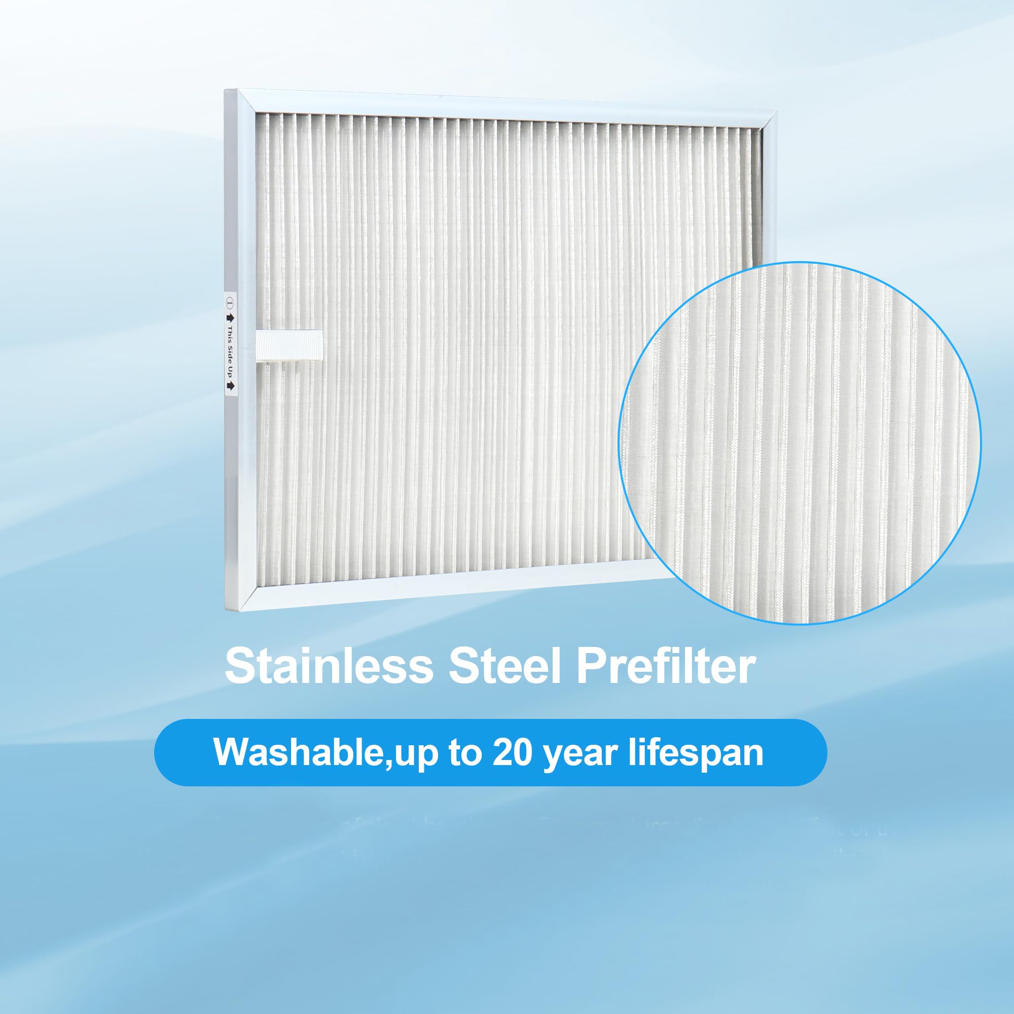 Replacement Filters Set Compatible With Nuwave Oxypure Models 47001, 47002, 47003, 47004 Air Puri Fier With 1Pcs Ss Pre Filter,