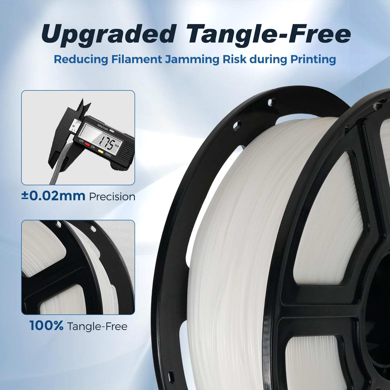 Flashforge Rapid Pla Filament 1.75Mm White, Max 500Mm/S High Speed Printing, 3D Printer Filament 1Kg (2.2Lbs) Spool, Dimensional