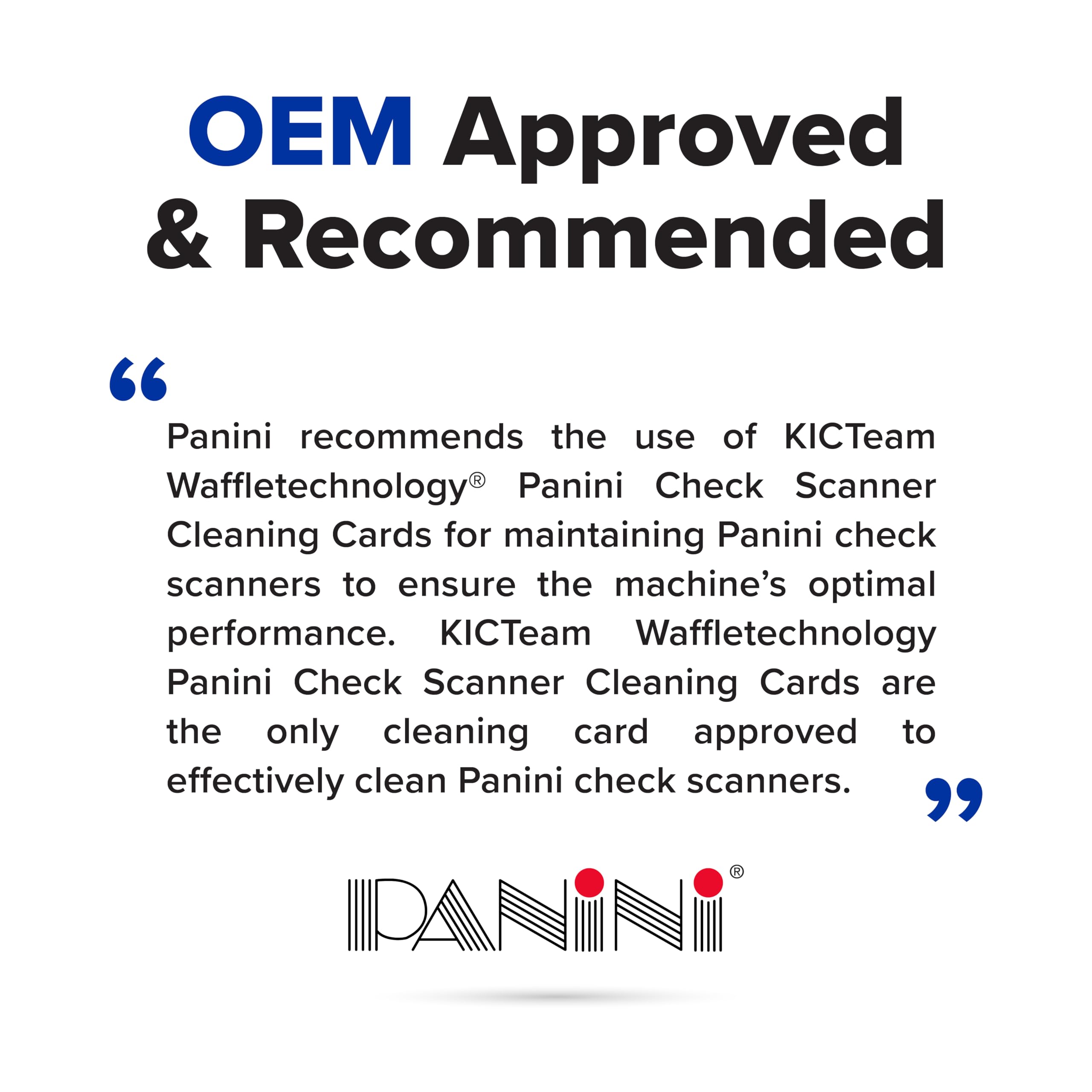 Panini Check Scanner Cleaning Cards (15)