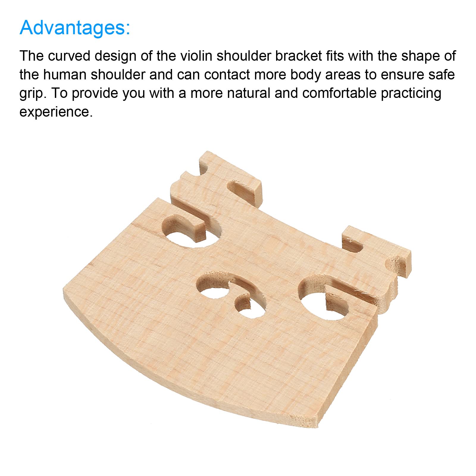 Meccanixity 1/4 Violin Bridge Maple Wood Violin Parts For 1/4 Violin, Pack Of 4