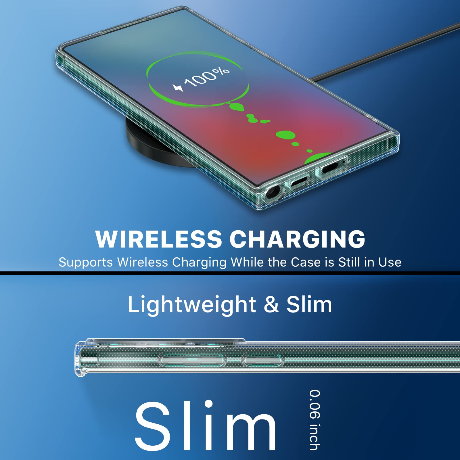 Mybat Pro Clear Bicolor Case For Samsung Galaxy S22 Ultra Case 6.8 Inch, Slim Stylish Mood Series Military Grade Drop Shockproof