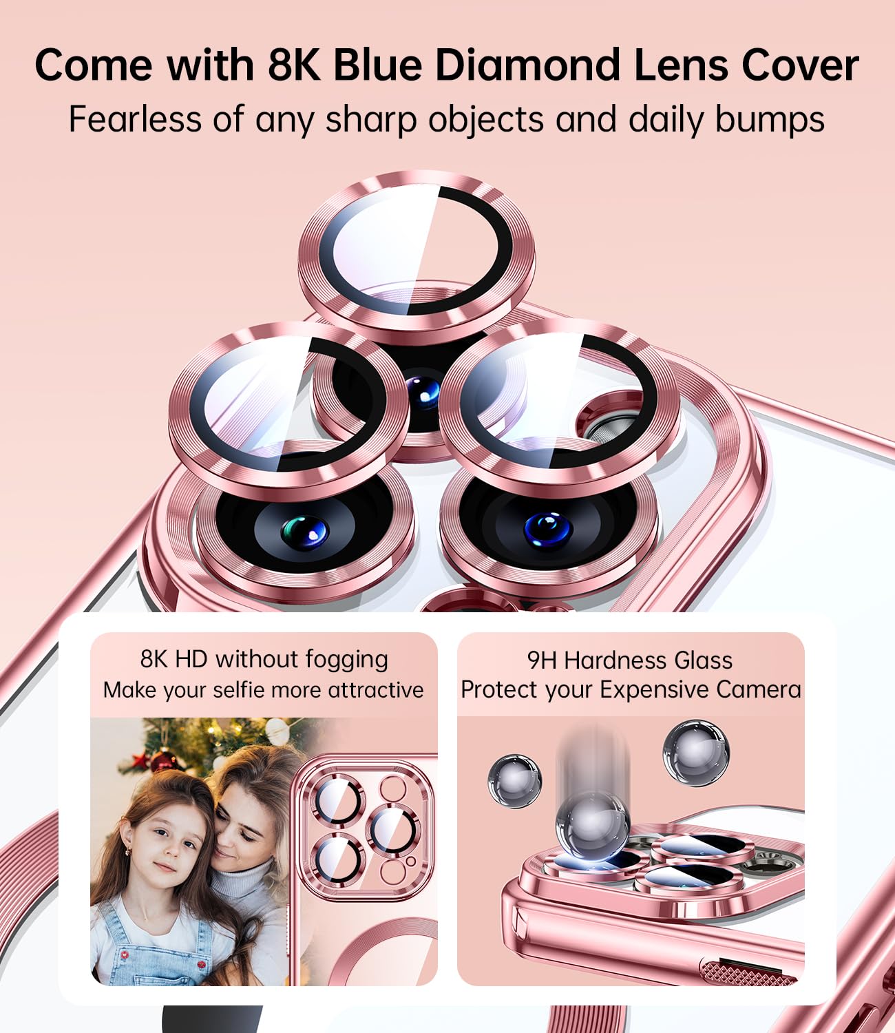 Jueshituo Magnetic Color For Iphone 15 Pro Max Case With Full Camera Protection [No.1 Strong N56 Magnets] [Military Grade Drop P