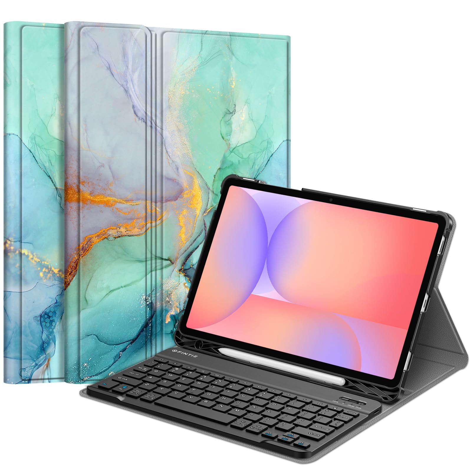 FINTIE Keyboard Case for Samsung Galaxy Tab S10 Lite/ S10 FE/ S9 FE 5G 10.9 Inch/Tab S9 11 Inch with S Pen Holder, Slim Stand Co