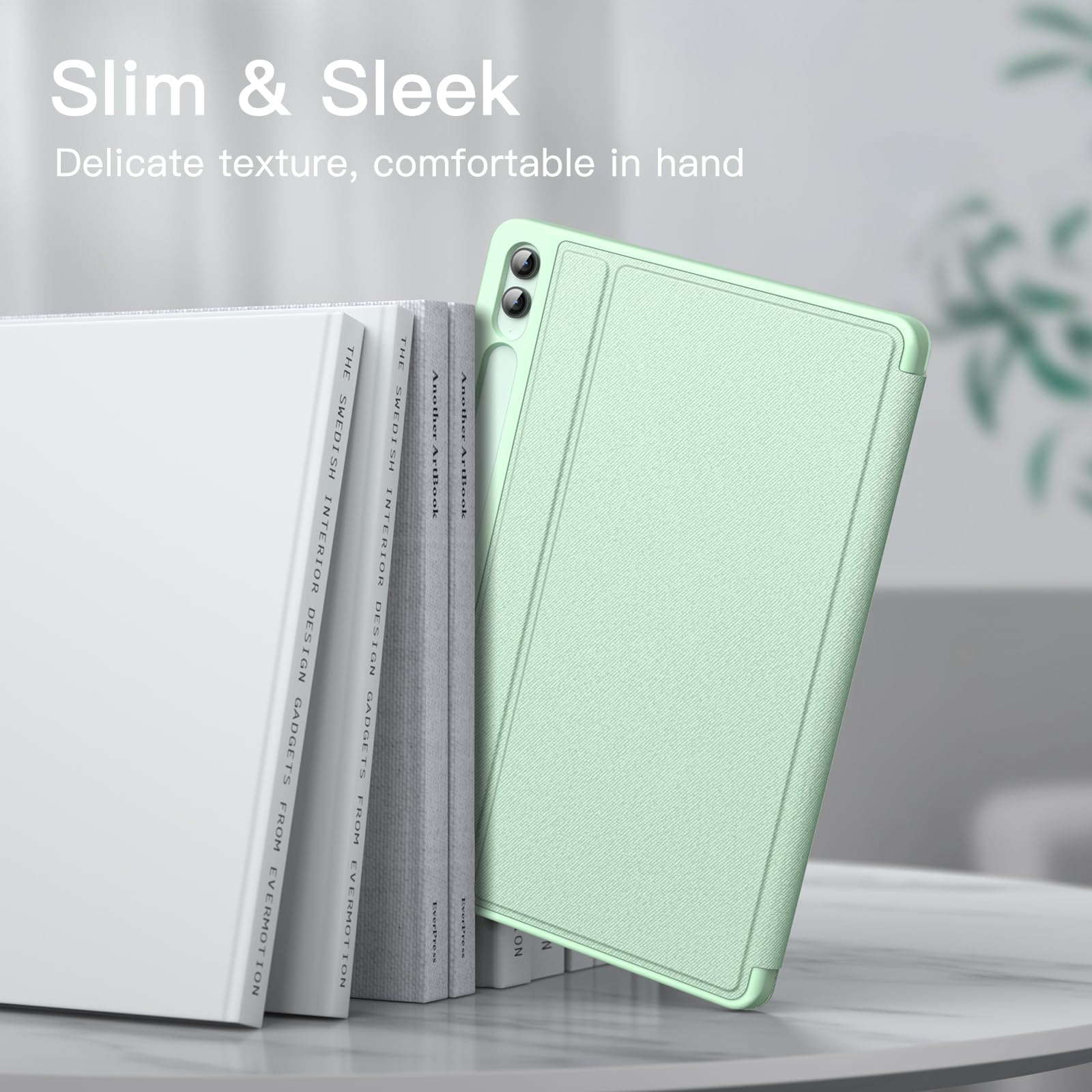 Jetech Case For Samsung Galaxy Tab S9 Fe+ / S9 Fe Plus 12.4-Inch With S Pen Holder, Slim Folio Stand Protective Tablet Cover, Mu