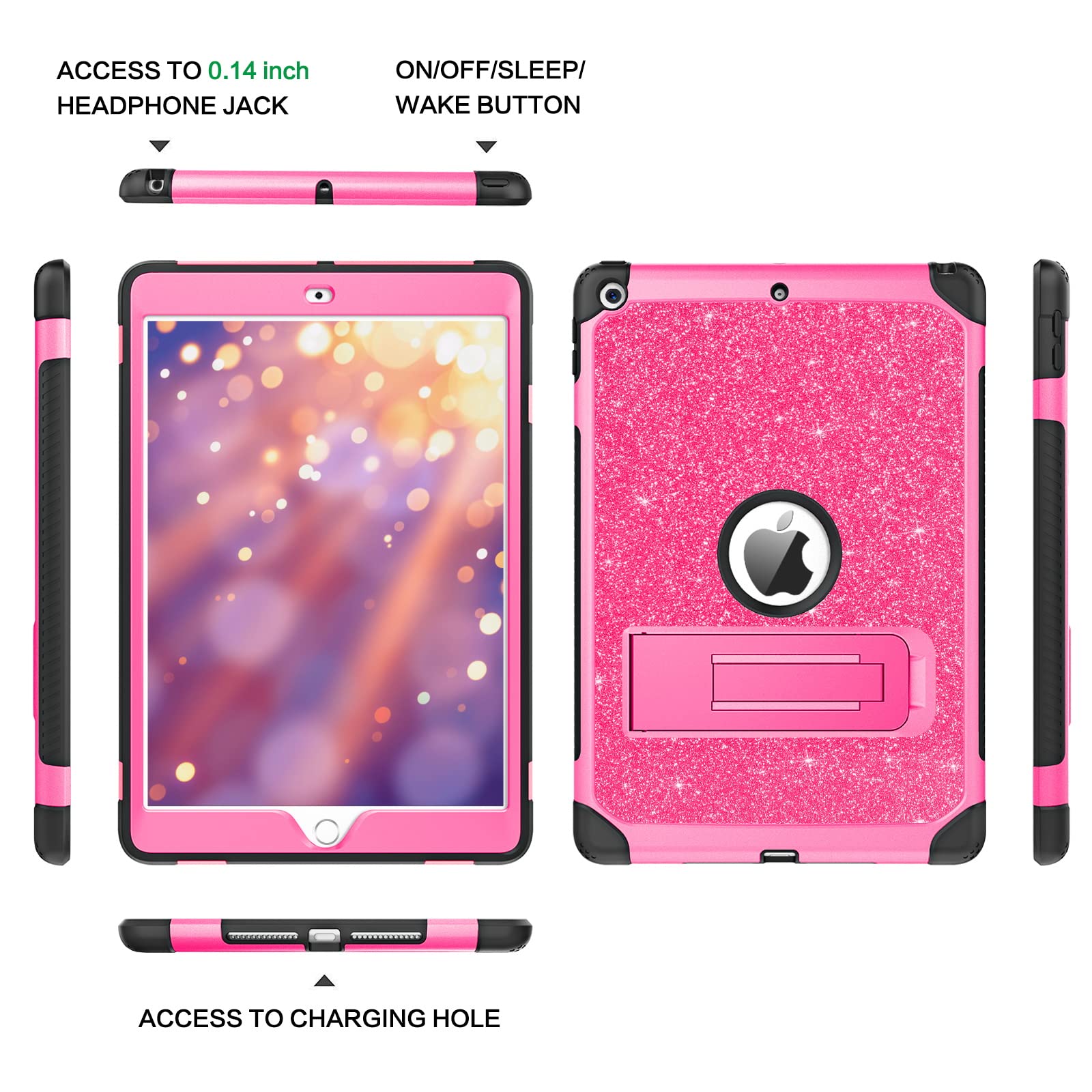 Bentoben For Ipad 9Th Generation Case, Ipad 8Th Generation Case, Ipad 7Th Generation Case, Ipad 10.2 2021/2020/2019 Case, Glitte