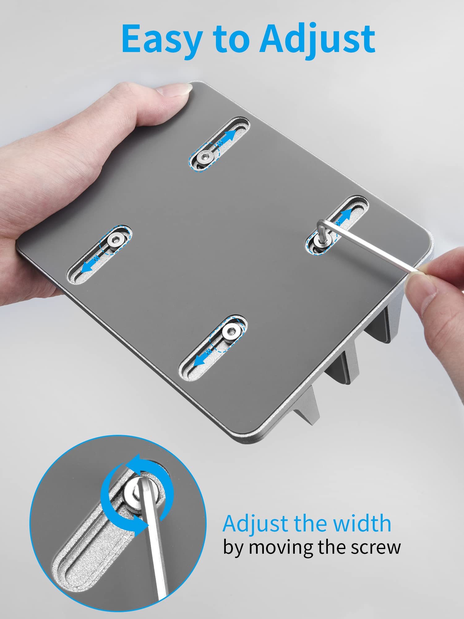 Jarlink Vertical Laptop Stand Holder, Aluminum Double Desktop Stand Holder With Adjustable Dock (Up To 17.3 Inch), Fits All Macb