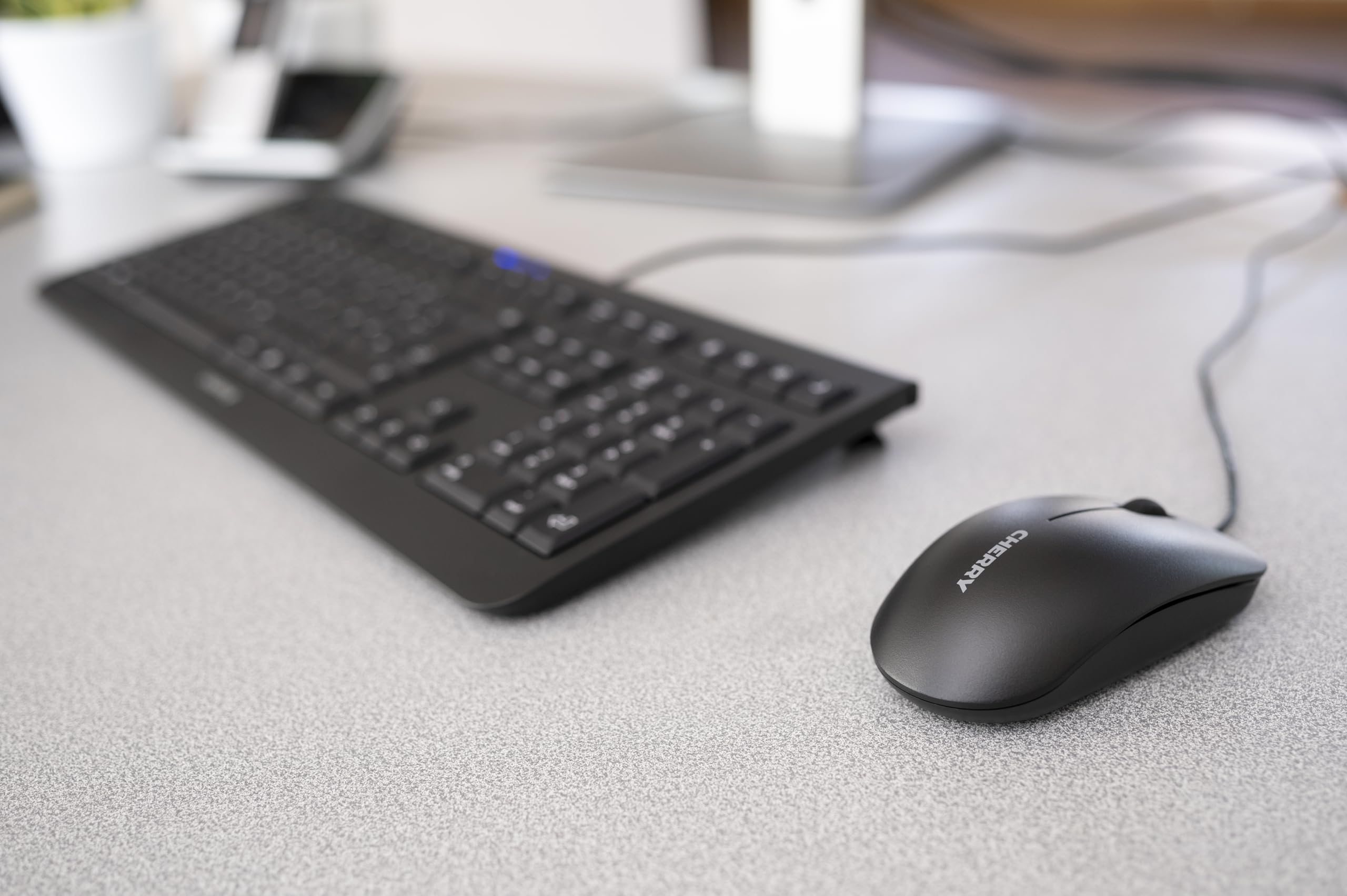 Cherry Dc 2000   Keyboard And Mouse Combo   4 Additional Keys   Us Layout   Qwerty Keyboard   Gs Approval   Black