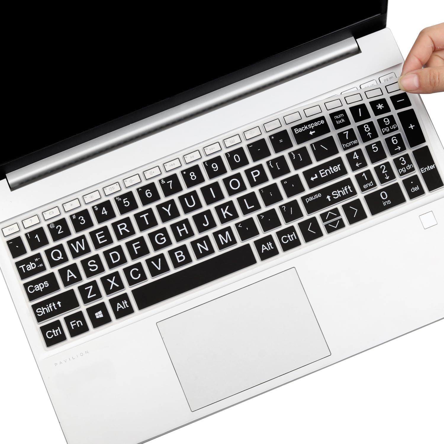 Large Print Keyboard Cover For 2024 2023 Hp Laptop 17 Cn 17 Cp, Hp Essential Laptop 17T 17.3 17Z Cp000/Cp300/Cp200 17T Cn300/Cn2