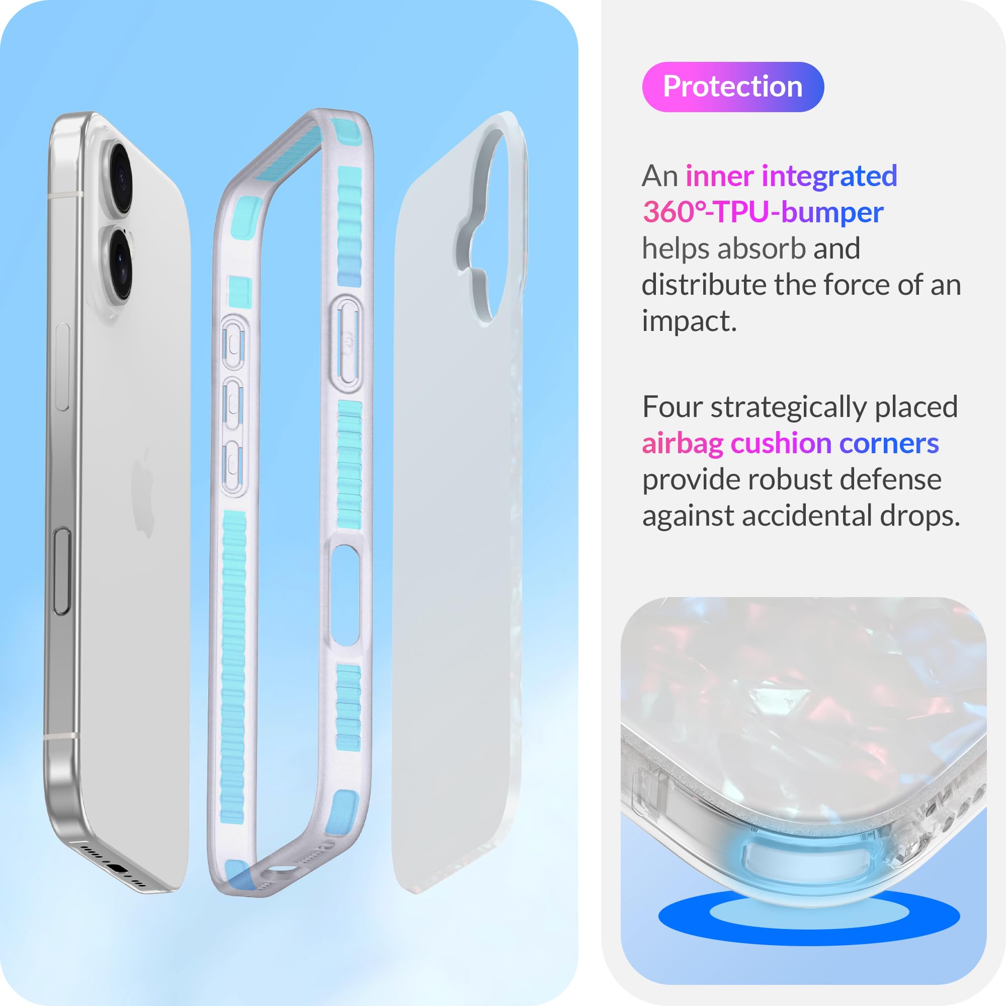 Lonli Hue   For Iphone 16 Case   White Pearl Tort Phone Case   [360 Shock Absorbent Bumper]   Cute, Unique And Aesthetic Phone C