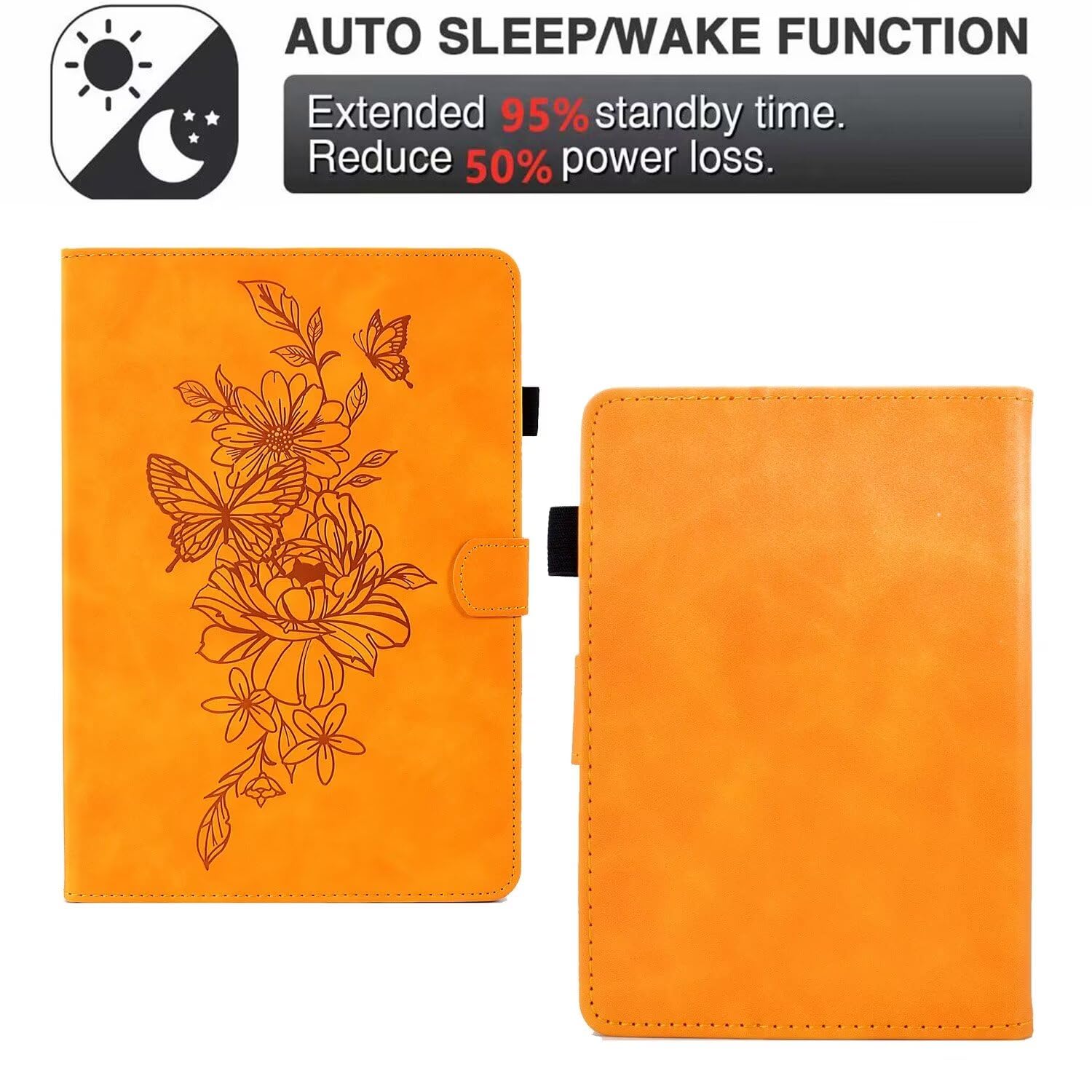 Monsdirect Case For 6.8'' Kindle Paperwhite 11Th Generation 2021, Suede Leather Cover With Stand, Auto Wake/Sleep With Pen Holde