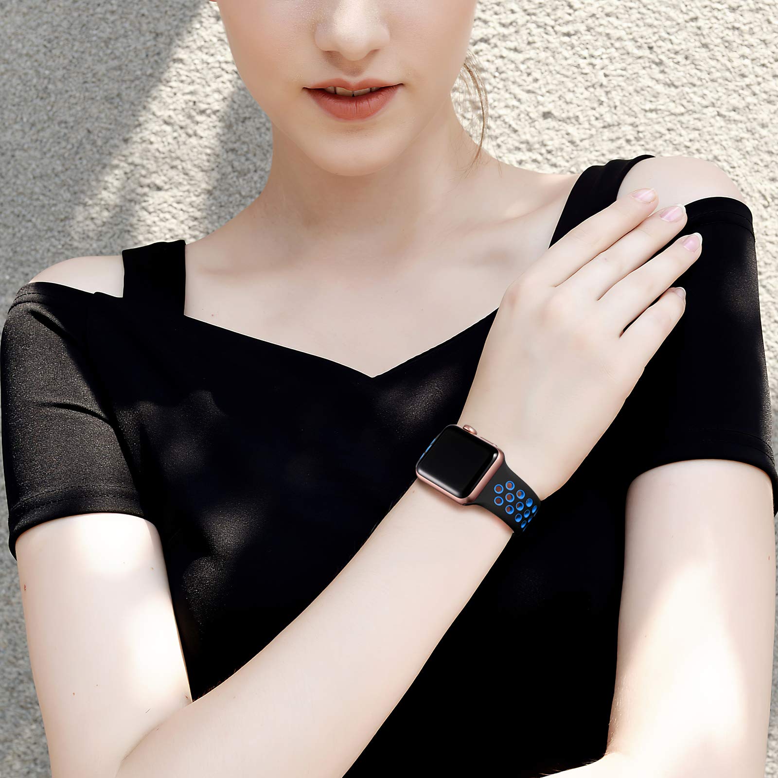 Lerobo 3 Pack Breathable Sport Bands Compatible With Apple Watch 38Mm 40Mm 41Mm 46Mm 45Mm 44Mm 42Mm For Women Men,Soft Silicone