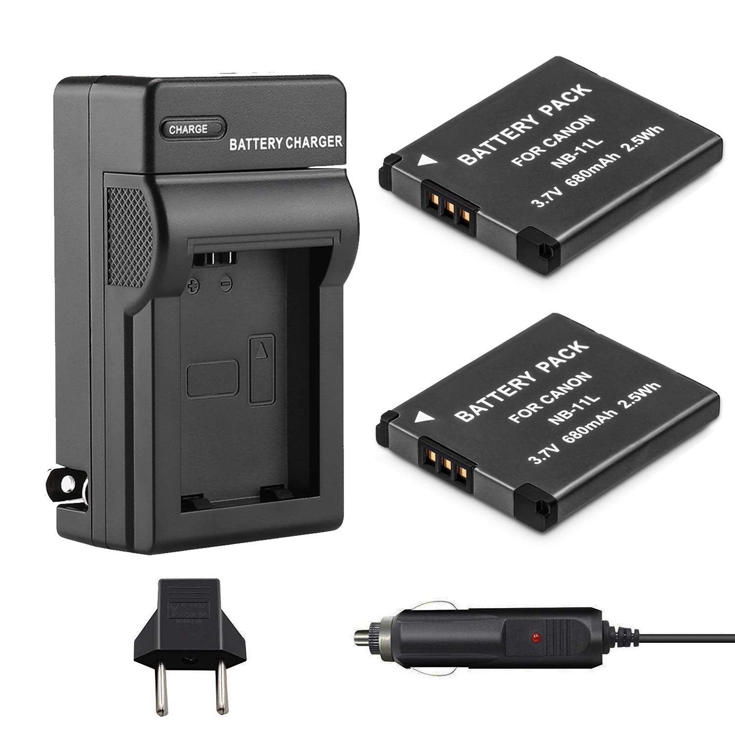 Mliepow Nb 11L/Nb 11Lh Battery (2 Pack) And Charger Kit Compatible With Canon Powershot Elph 190 Is, Elph 180, Elph 110 Hs, Sx40