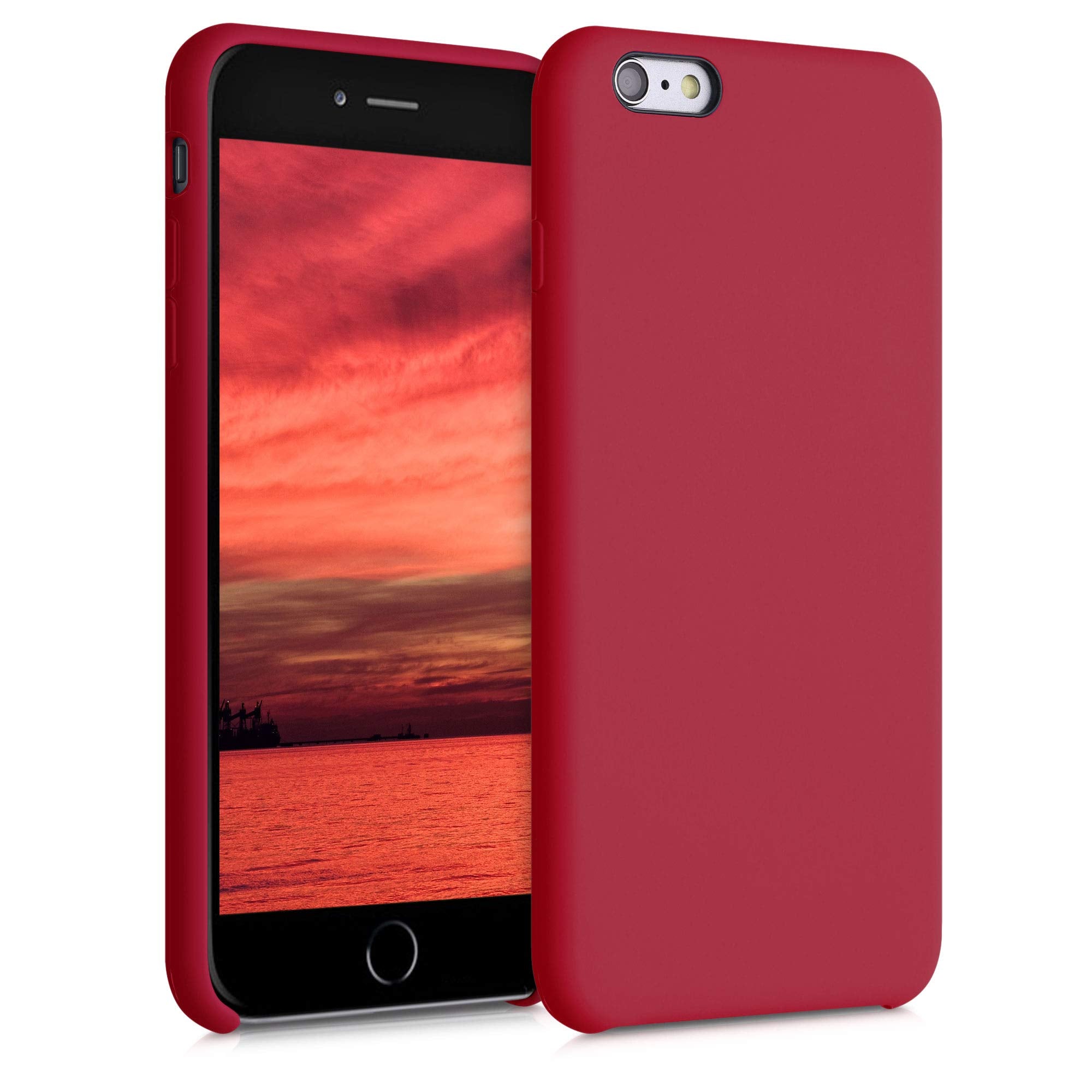 Kwmobile Case Compatible With Apple Iphone 6 Plus / 6S Plus Case   Tpu Silicone Phone Cover With Soft Finish   Classic Red