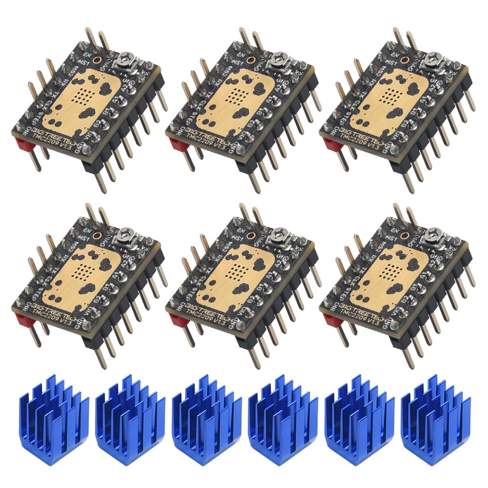 Bigtreetech Direct 6Pcs Tmc2209 V1.3 Stepper Motor Driver 2.8A Uart Ultra Silent Stepsticks Supports Step/Dir Mode For Octopus V