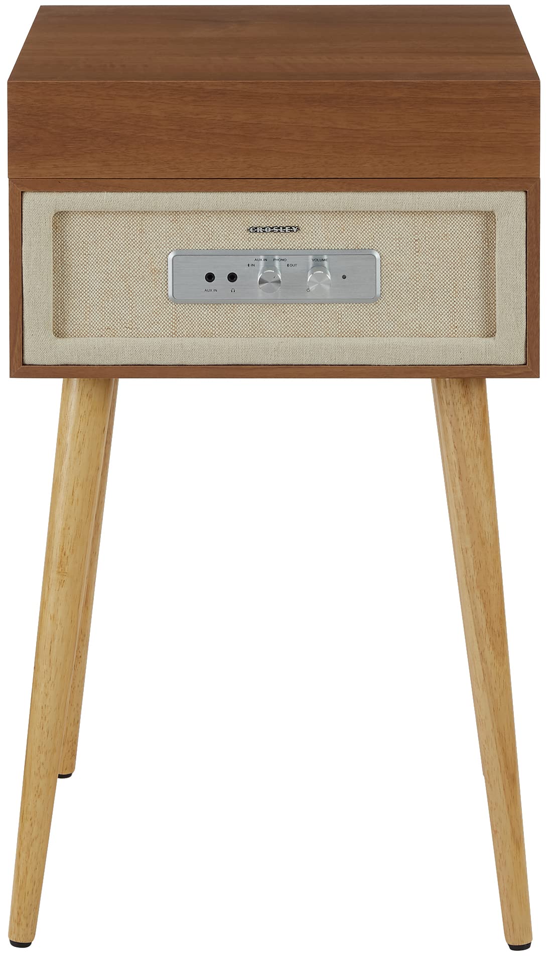 Crosley Cr6235A-Na Rohe 3-Speed Bluetooth In/Out Vinyl Record Player Turntable With Built-In Speakers And Detachable Legs, Natur