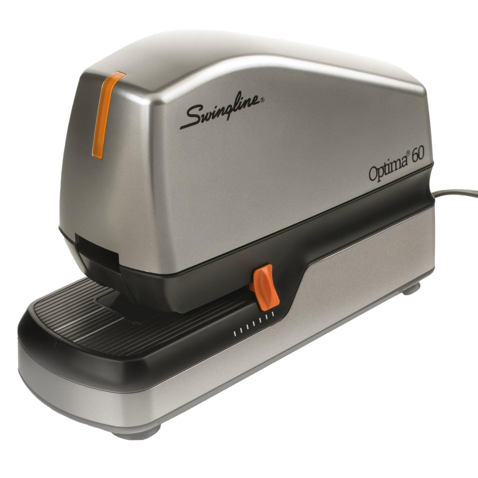 S7048210 ACCO Optima 70 Electric Stapler, 70-Sheet Capacity, Black/Silver